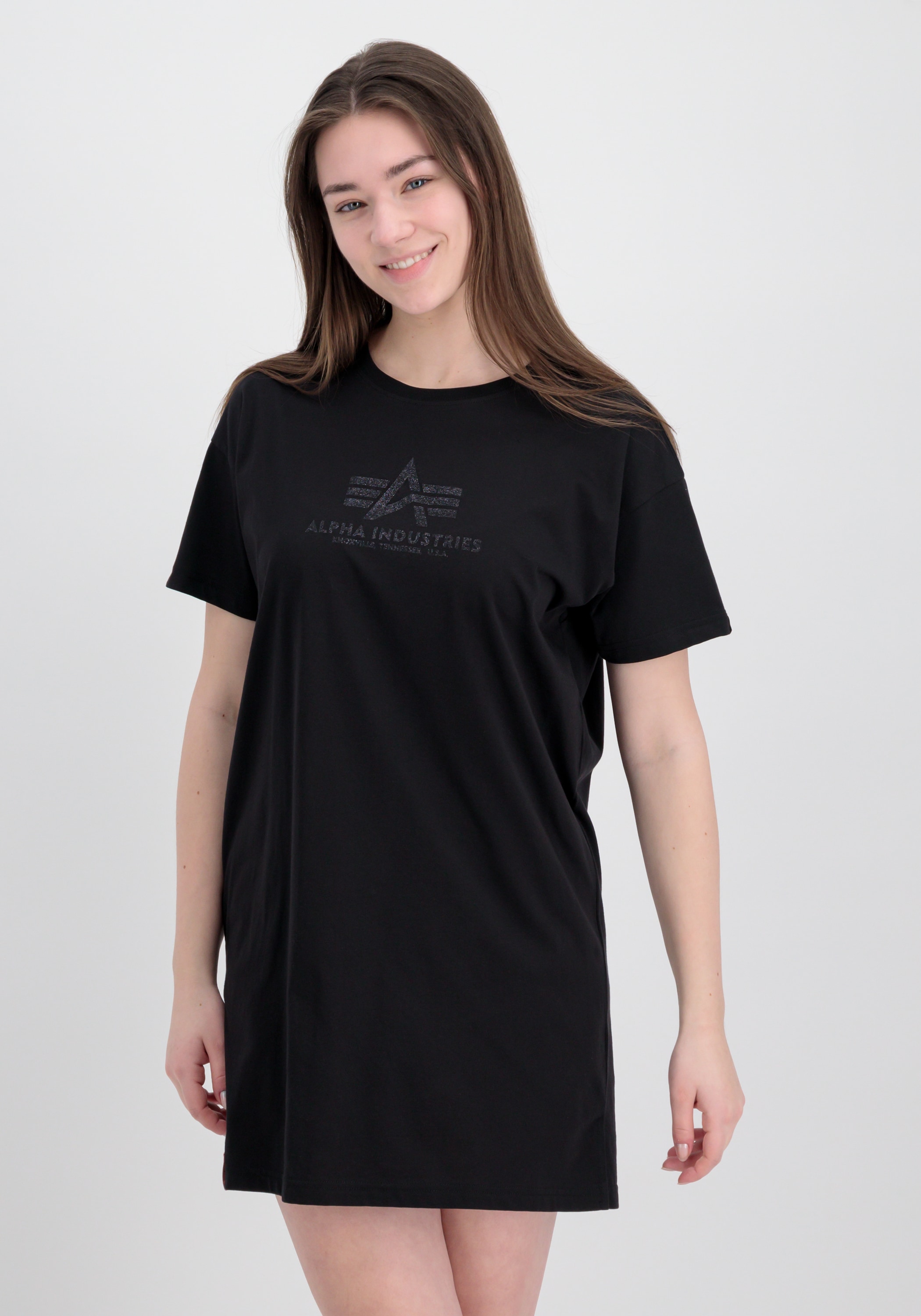 Alpha Industries T-Shirt »Alpha Industries Women - T-Shirts Basic T Long Glitter Women«