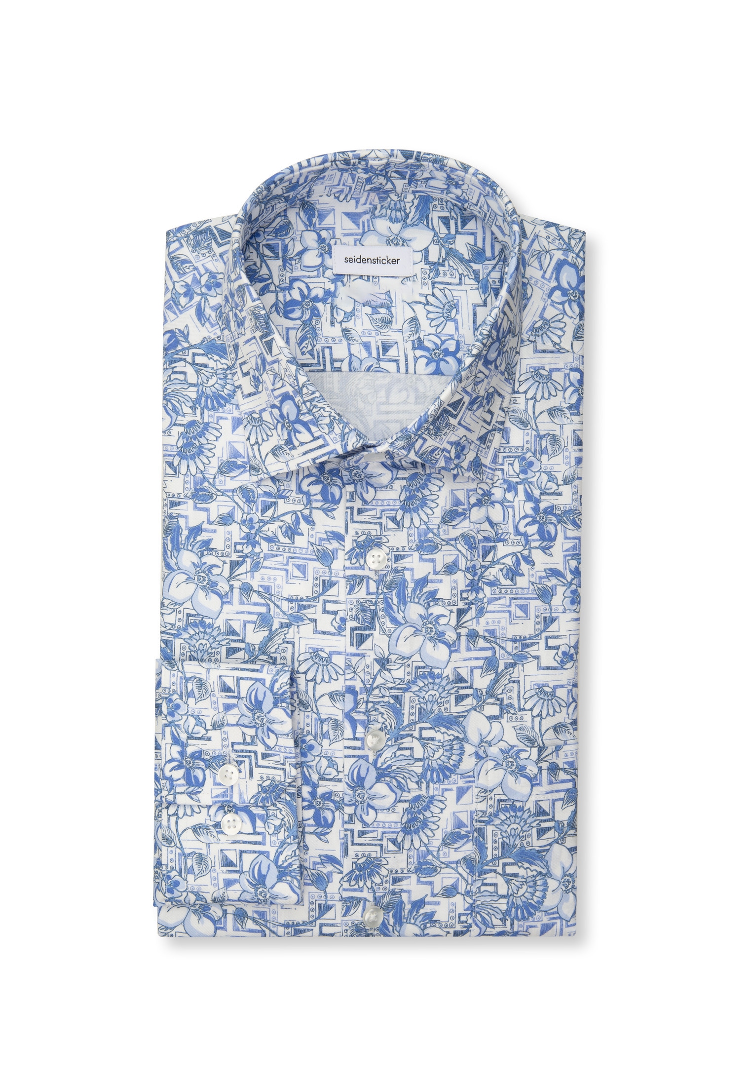 seidensticker Businesshemd »Regular« Regular 1/1 Kentkragen Floral