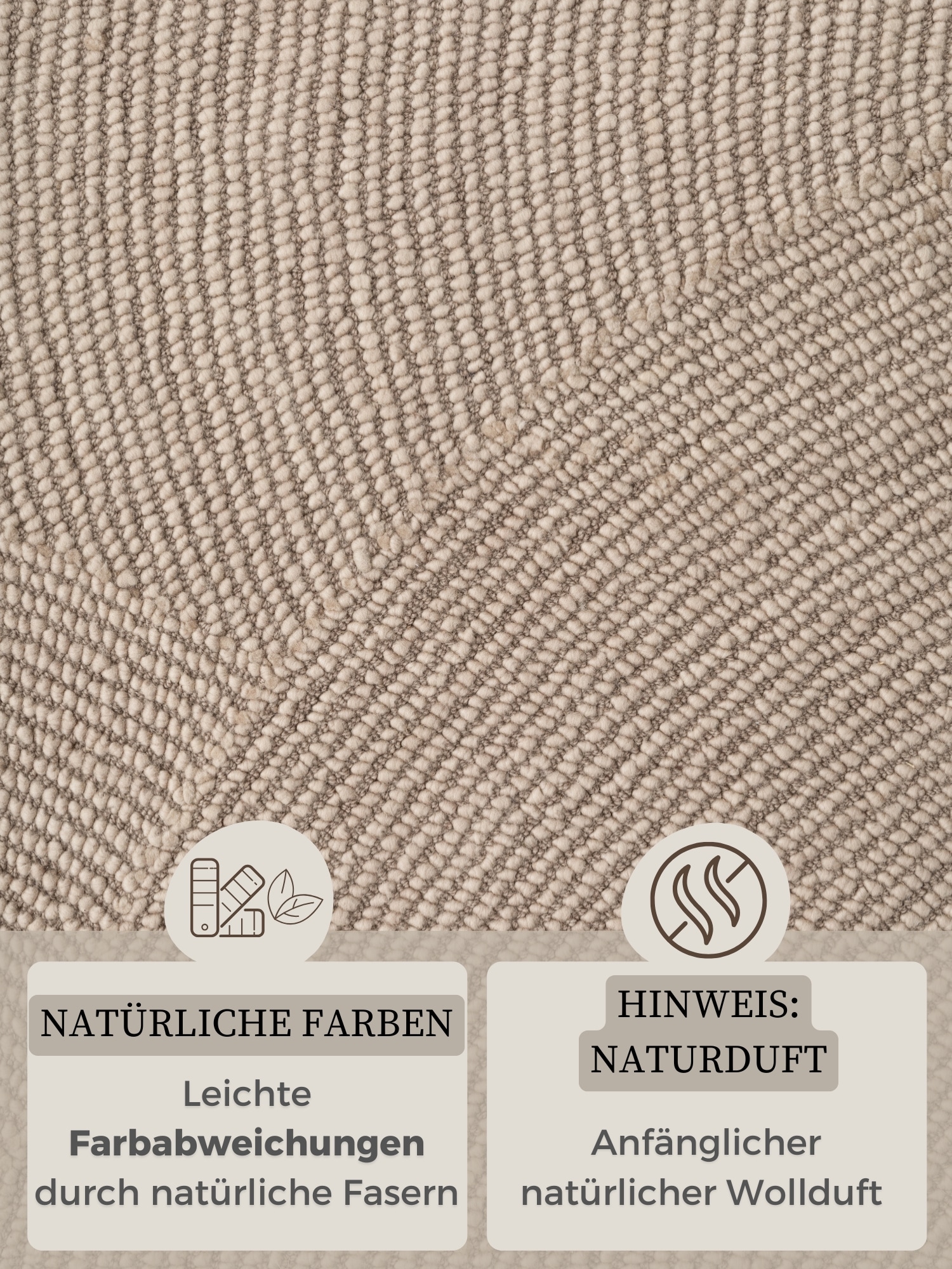 HANSE Home Wollteppich »Eleni«, rechteckig, 18 mm Höhe, Handgetuftet, Wolle, Natur, Wohnzimmer, Schlafzimmer, Skandi, Hygge