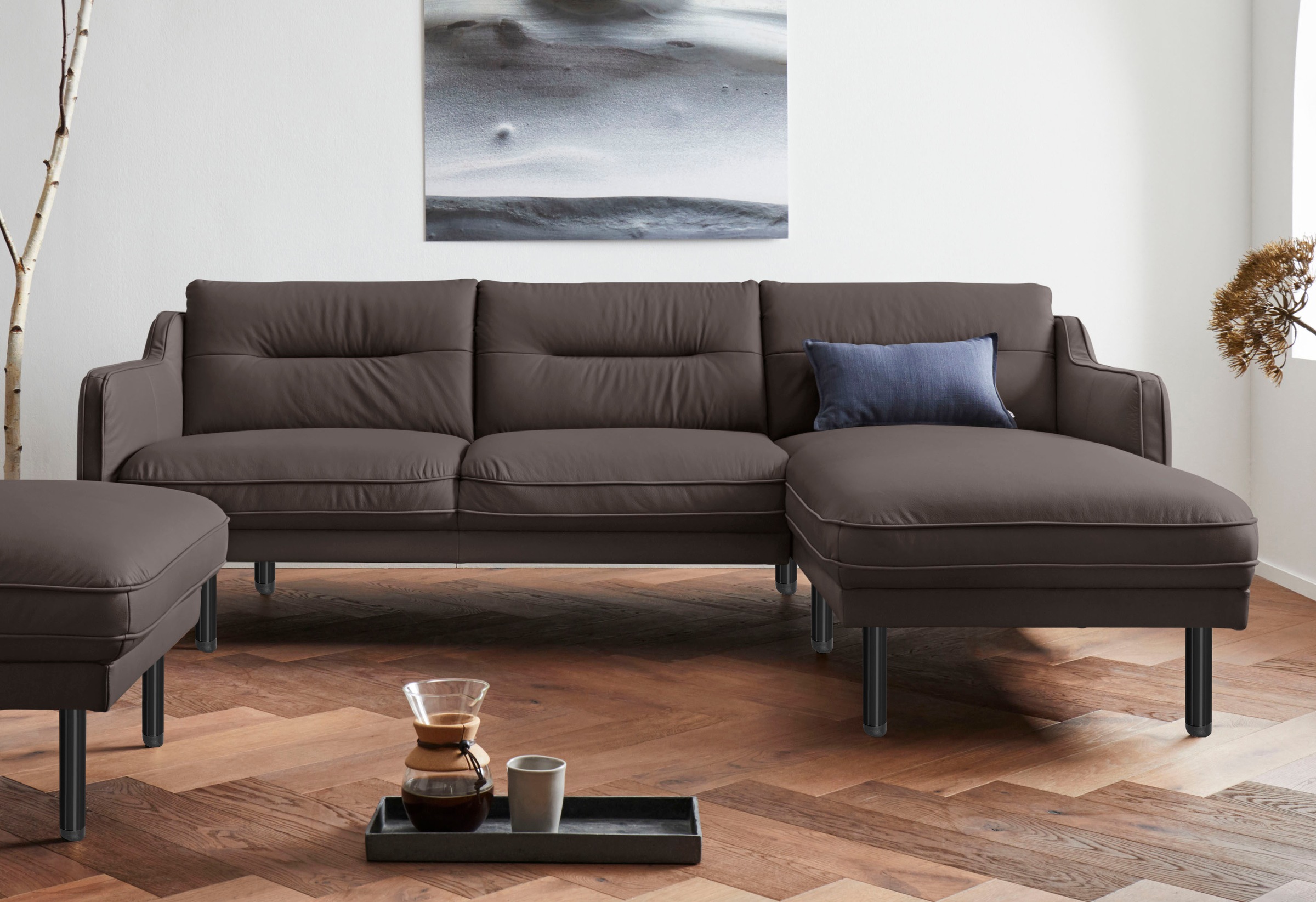 Home affaire Ecksofa »Nordfyn L-Form« edles Design in 3 Bezugsqualitäten, D günstig online kaufen