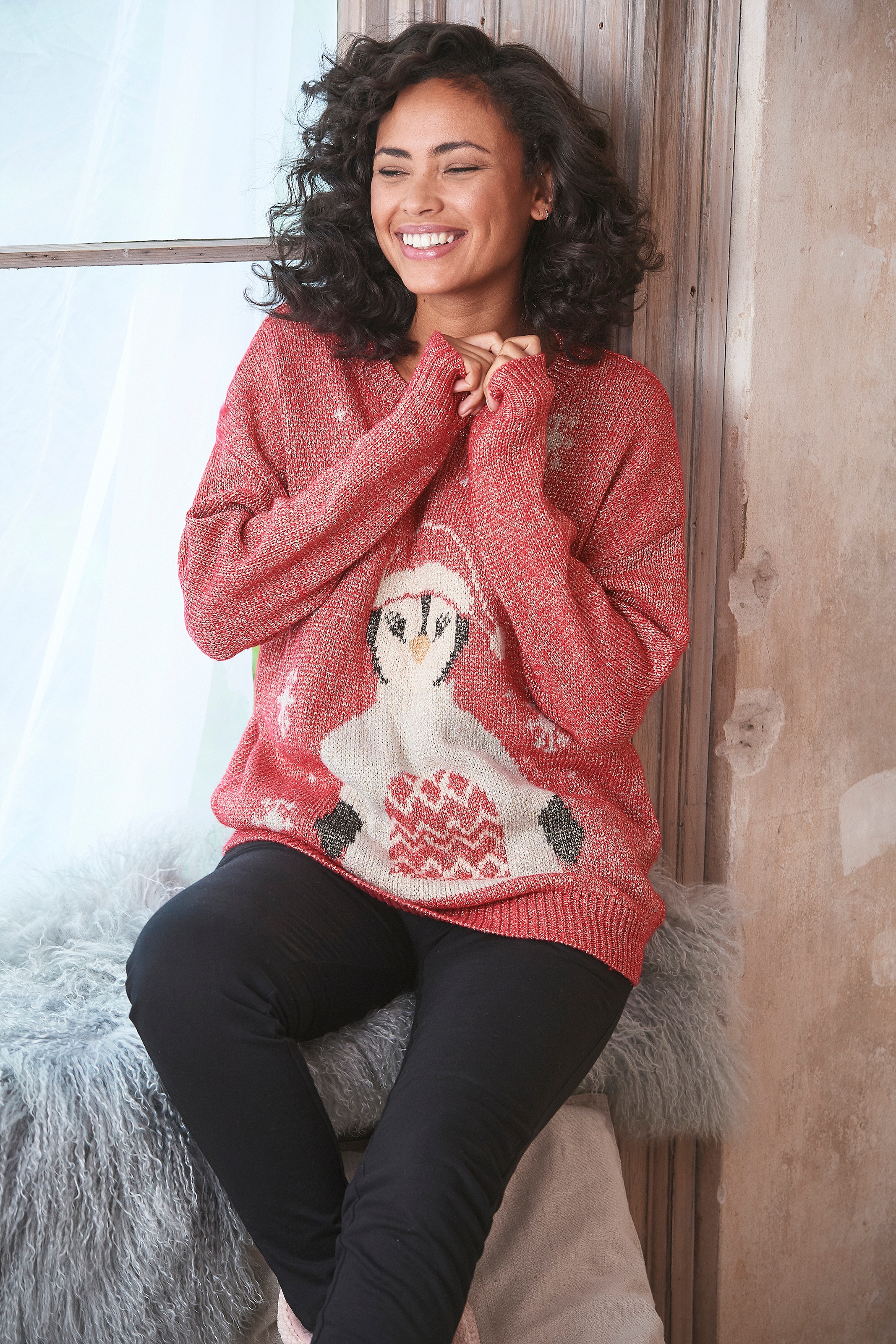 LASCANA Sweater »Weihnachtspullover«, Loungeanzug