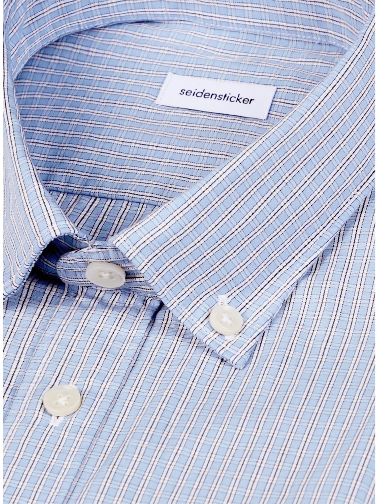 seidensticker Businesshemd Slim 1/1 Button-Down-Kragen Karo