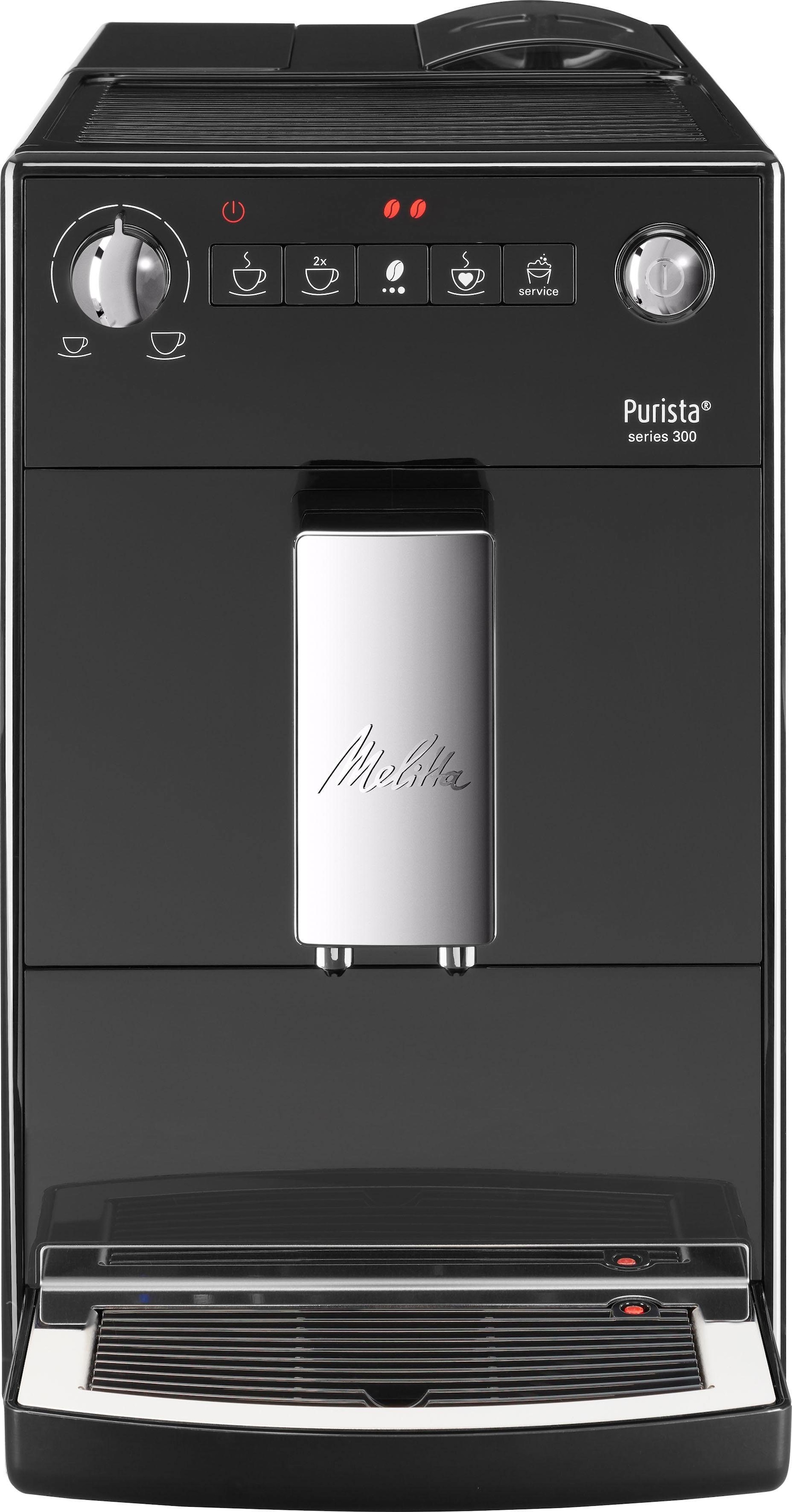 Melitta Kaffeevollautomat »Purista® F230-101, silber/schwarz«, Lieblingskaffee-Funktion, kompakt & extra leise
