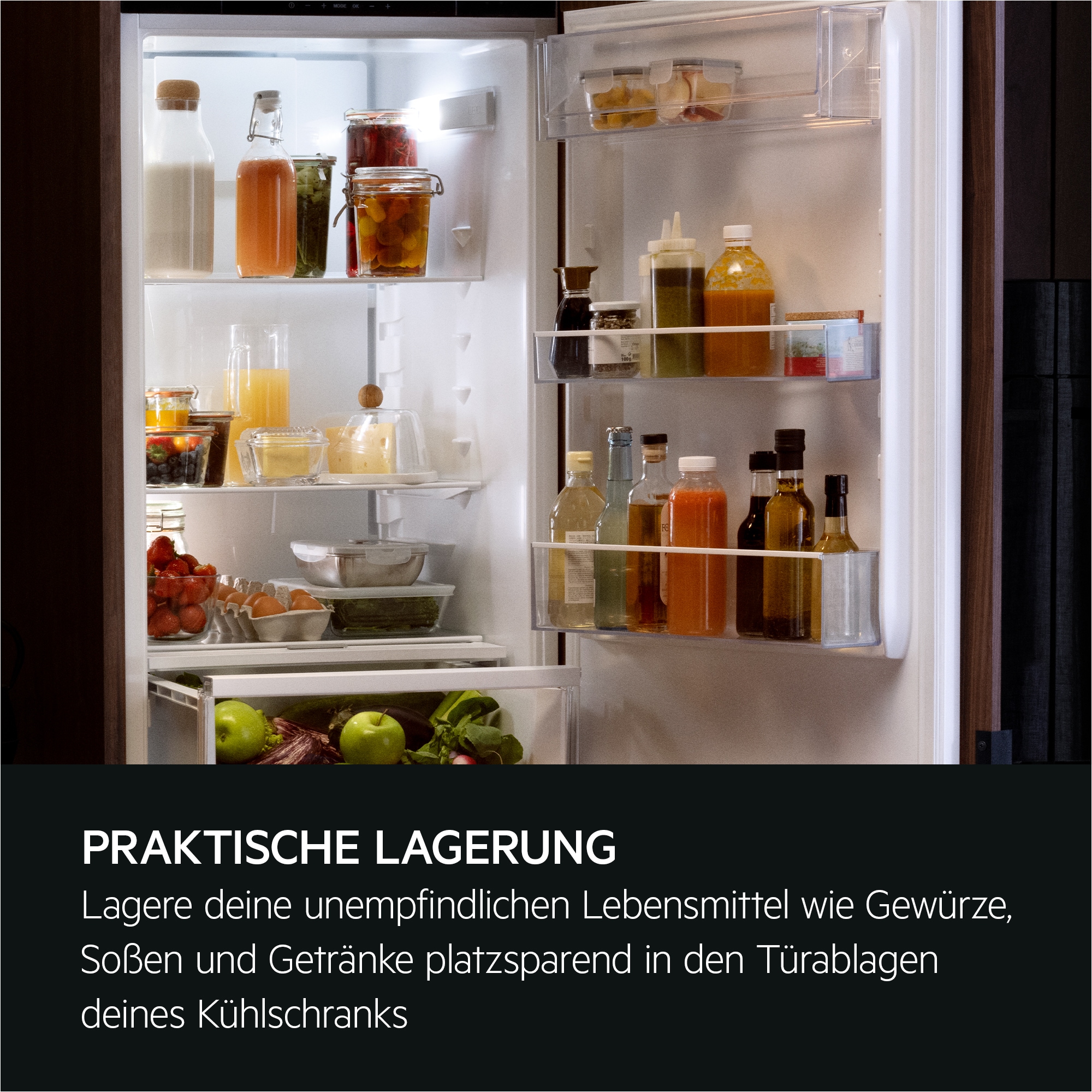 AEG Einbaukühlgefrierkombination Serie 6000 »TSC6N183ES« 177,9 cm hoch 54 cm breit 98 L, LowFrost-weniger Eisbildung, Schnellgefrierfunktion, Schlepptür