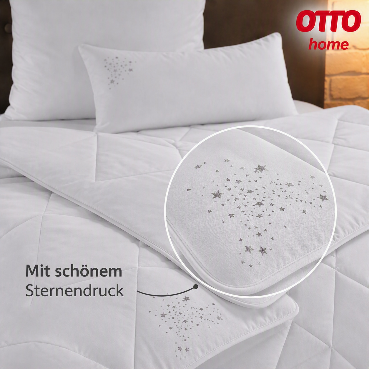 OTTO home Microfaserbettdecke »Baca, Bettdecke 135x200 cm, 155x220 cm und weitere Größen« leicht Füllung aushochwertiger6D-Hohlfaser Bezug Polyester 1 Stk. tlg. Bettdecken, Sommer, Winter, 4-Jahreszeiten, Decke
