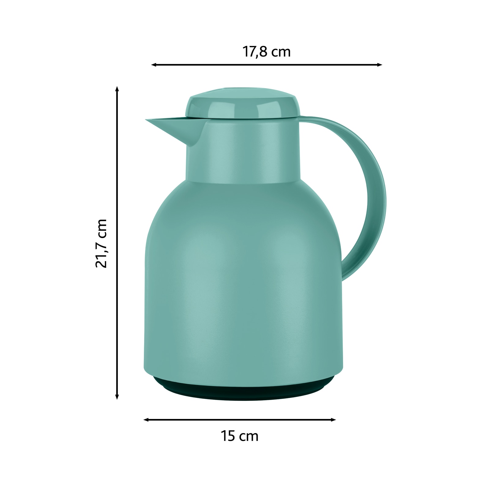 Emsa Isolierkanne »Samba«, 1 l, zeitloses Design, einfacher Knopfdruck, 24h kalt, 12h warm
