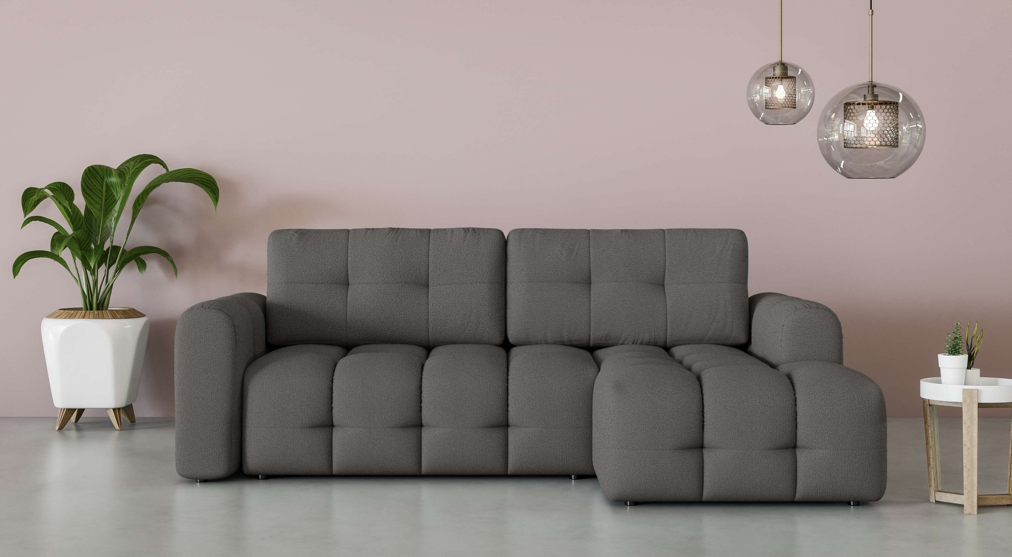 OTTO home Ecksofa »Manilla, wahlweise mit Bettfunktion, B/T/H 265/170/91 cm günstig online kaufen