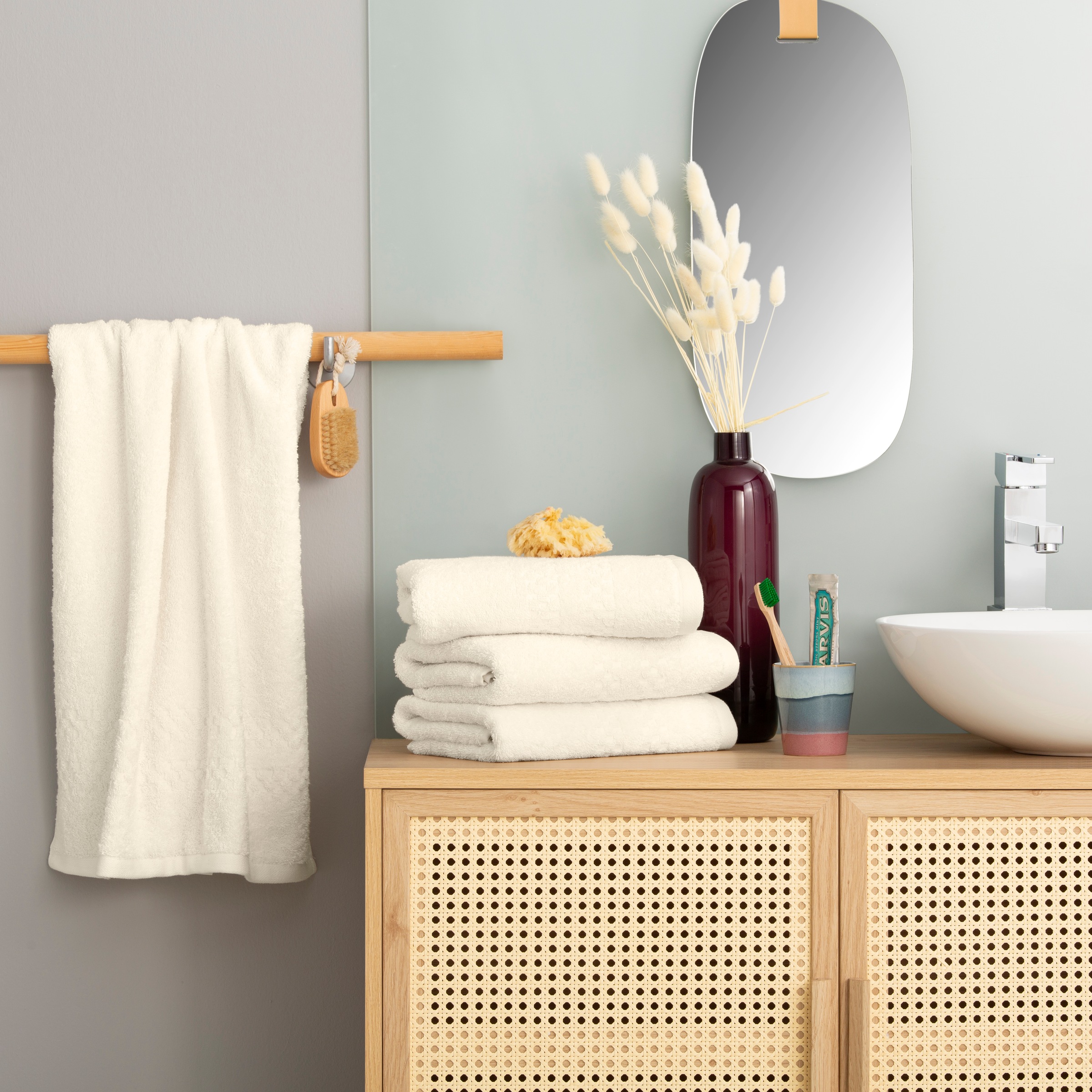 my home Handtuch »Regona, Handtücher (50x100cm), flauschig und weich, 500gr/m²«, (Set, 4 St.), Premium Handtücher mit Bordüre, Handtuch-Set, 100% Baumwolle