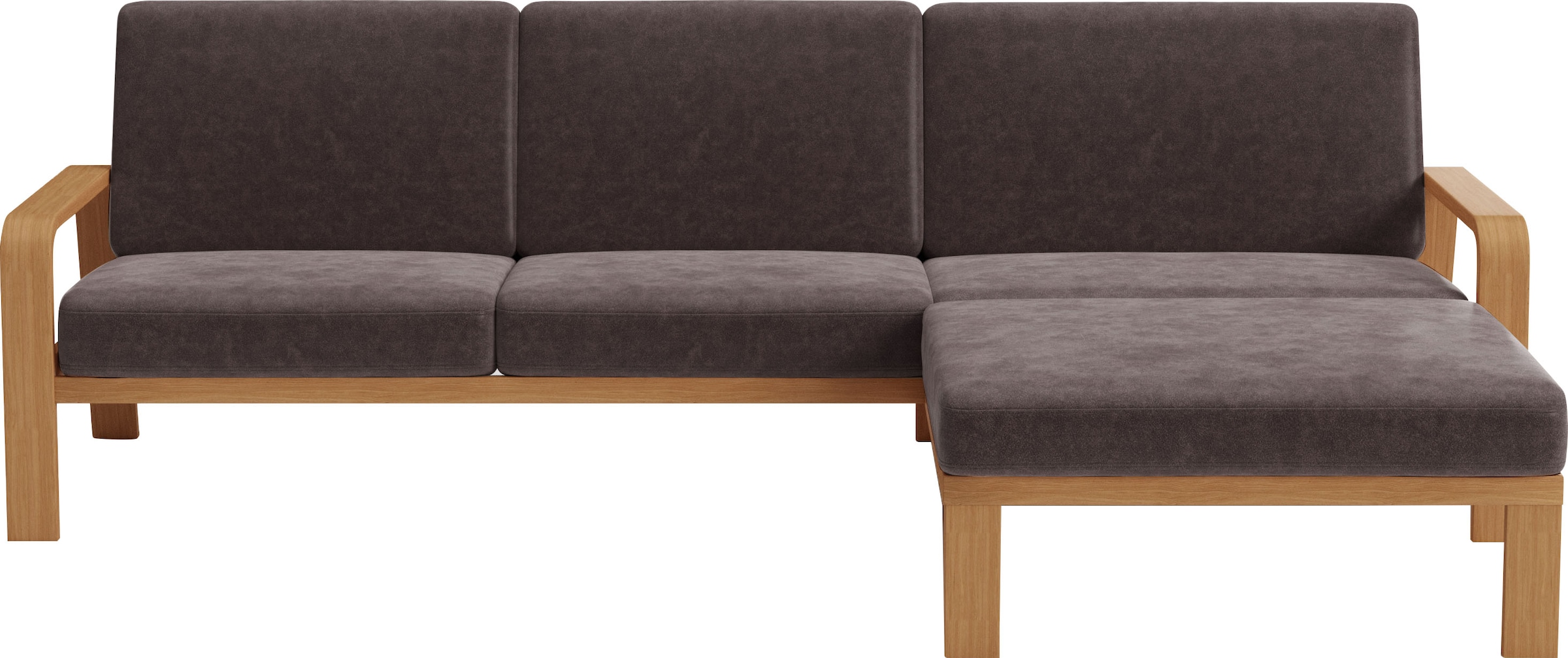 sit&more Ecksofa »Kolding L-Form« Armlehnen aus eichefarbigem Buchenholz, v günstig online kaufen