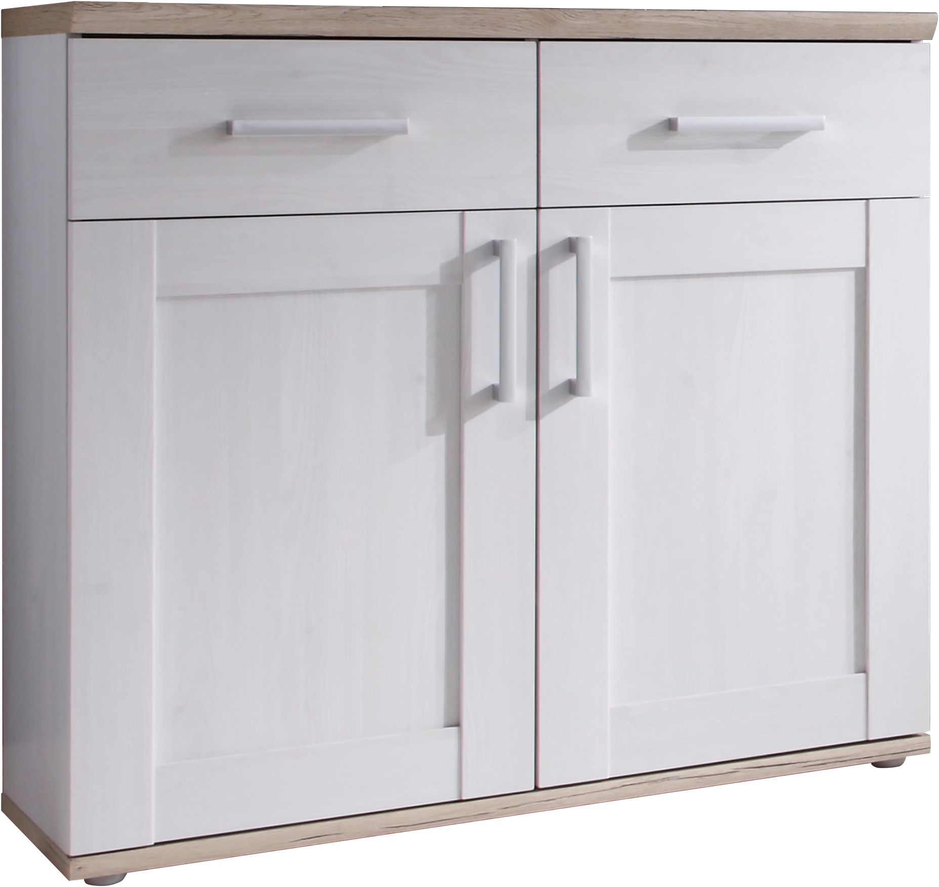 HBZ Schuhschrank »Romance im Landhausstil, BxHxT 96x91x39 cm«, (1 St.), Schuhkommode mit 2 Türen, 2 Schubkästen, 2 Einlegeböden