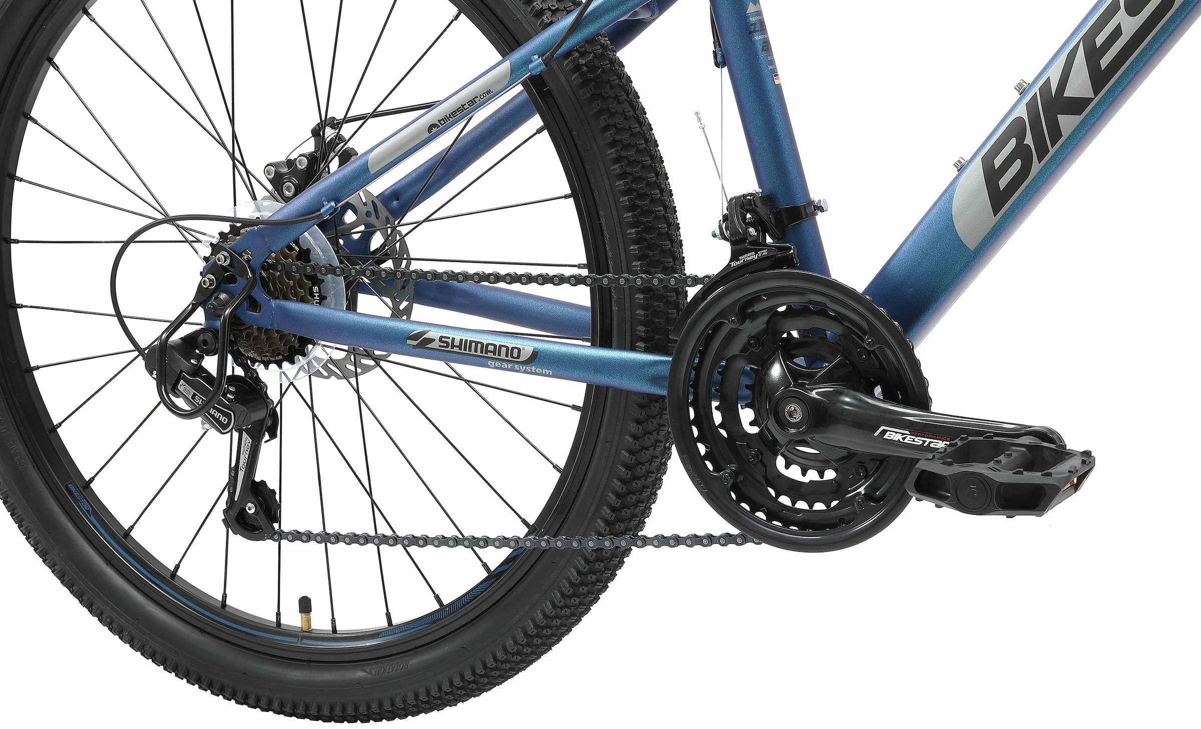 Bikestar Mountainbike 21 Gang Shimano RD-TY300 Schaltwerk Kettenschaltung für Damen und Herren, Kettenschaltung