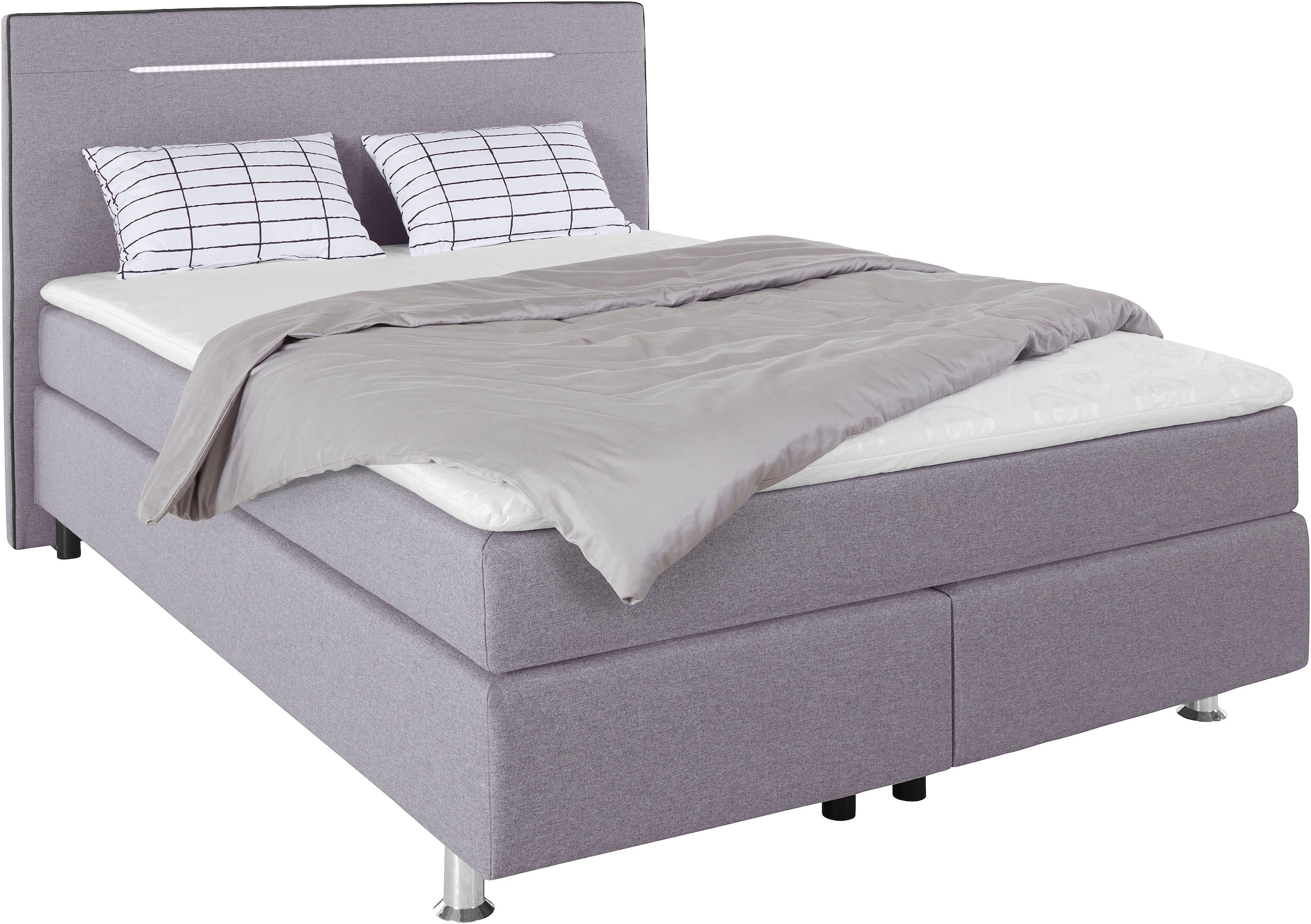 5. Bild von COLLECTION AB Boxspringbett, inkl. LED-Beleuchtung, Topper und Kissen