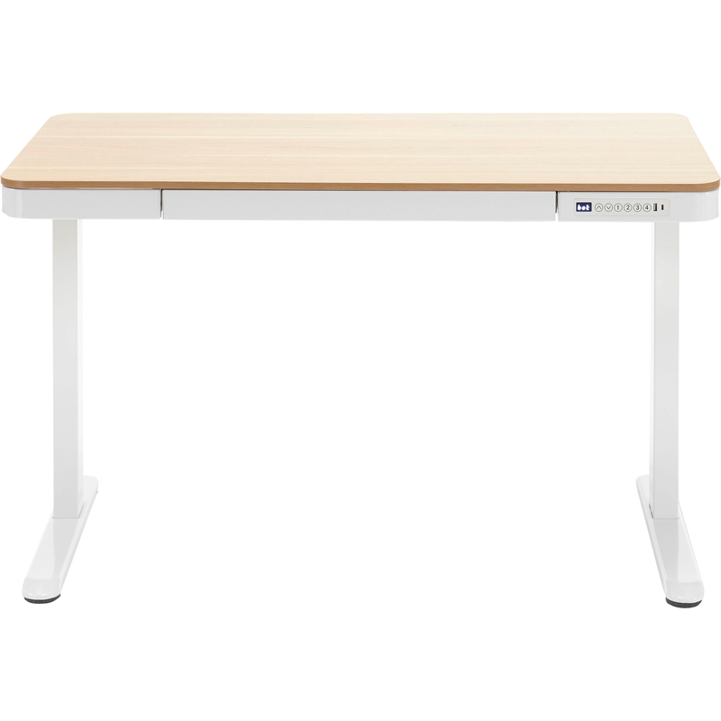 MCA FURNITURE Schreibtisch »Barco« elektrisch höhenverstellbar von 72-122 cm, Breite 120 cm Braun + Weiß + Braun