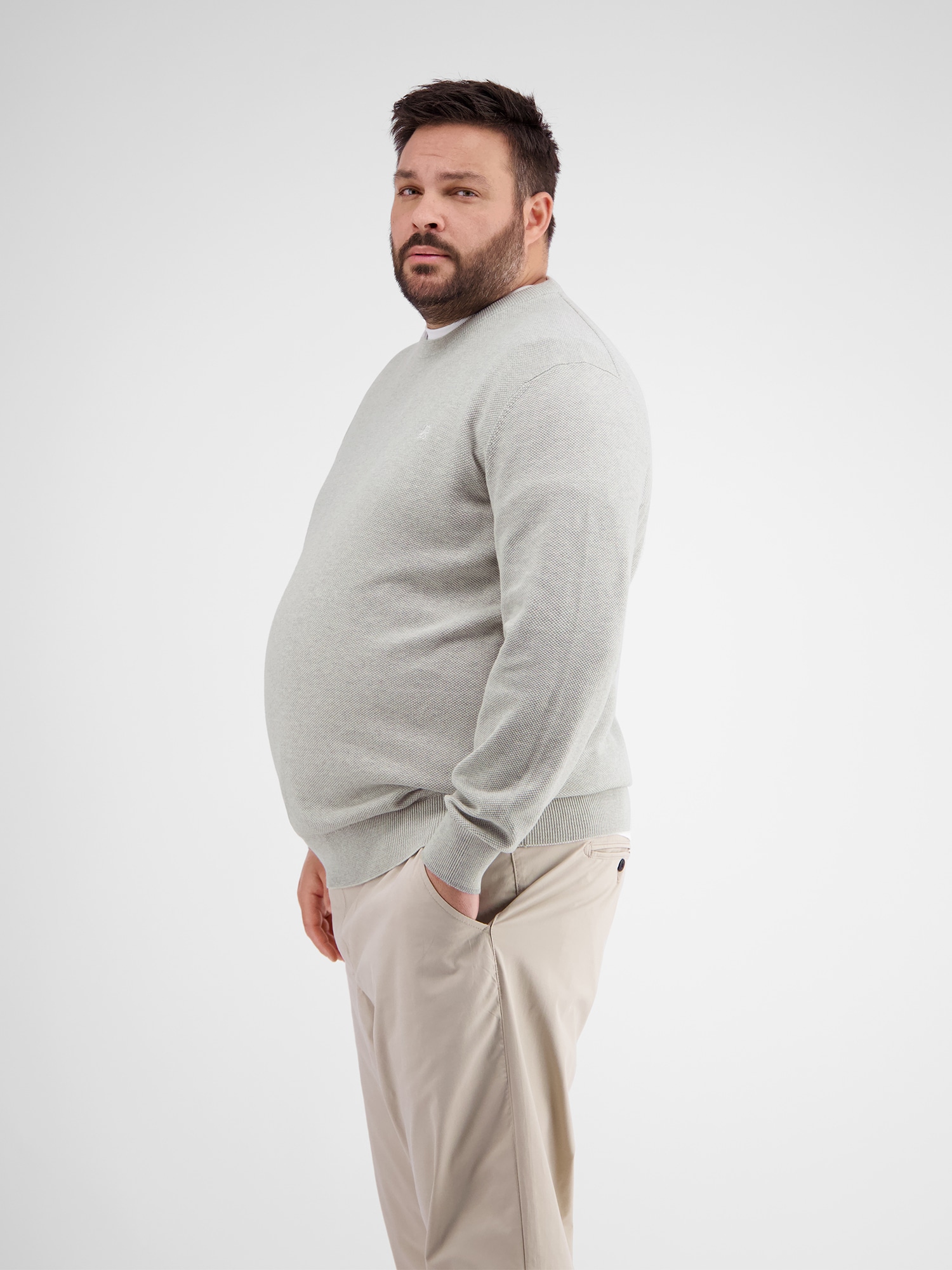 LERROS Strickpullover »LERROS Strickpullover, gerippt«