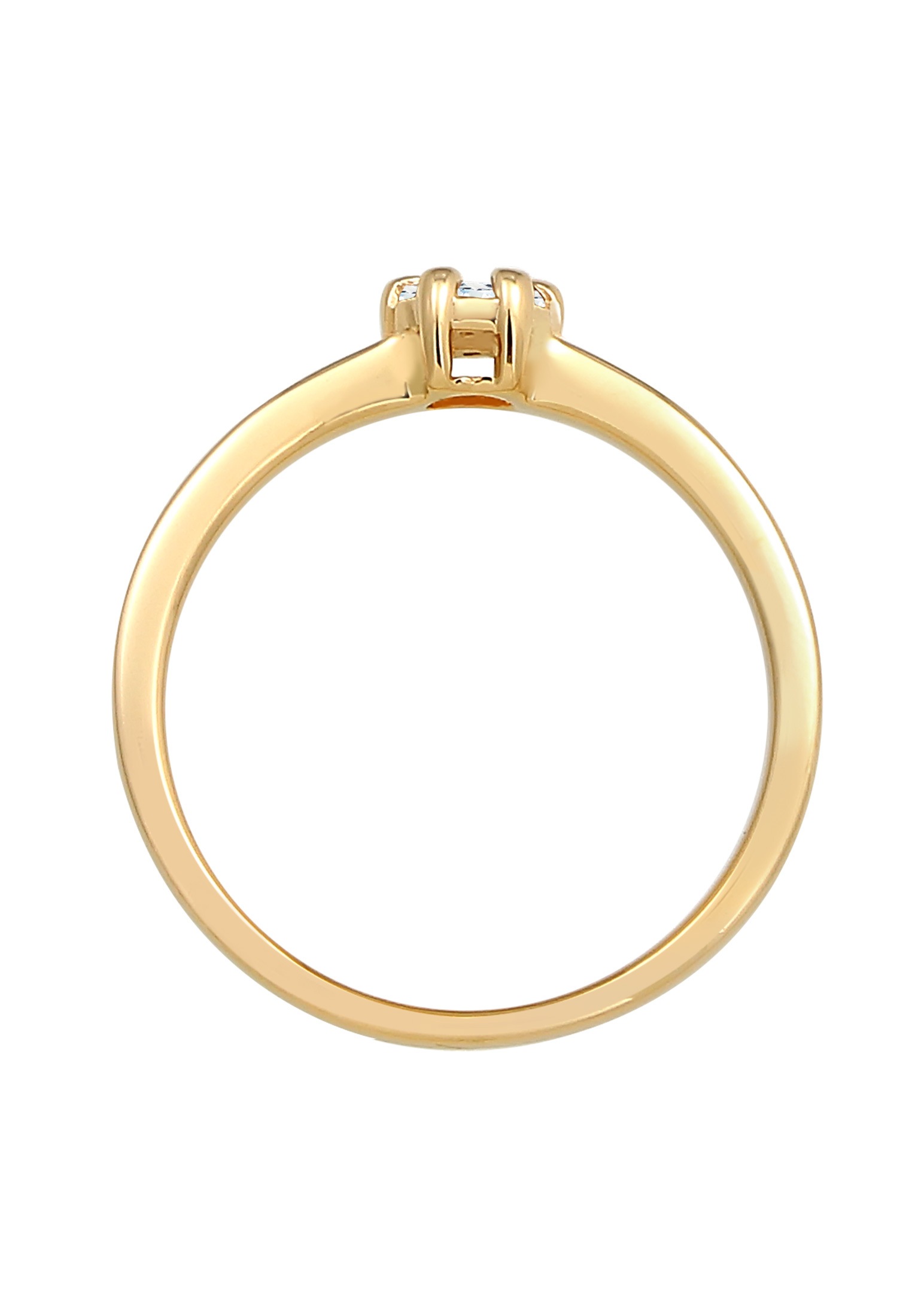 Elli DIAMONDS Verlobungsring »Diamant Weiß Brillantschliff (0.12 ct) 585 Gelbgold«