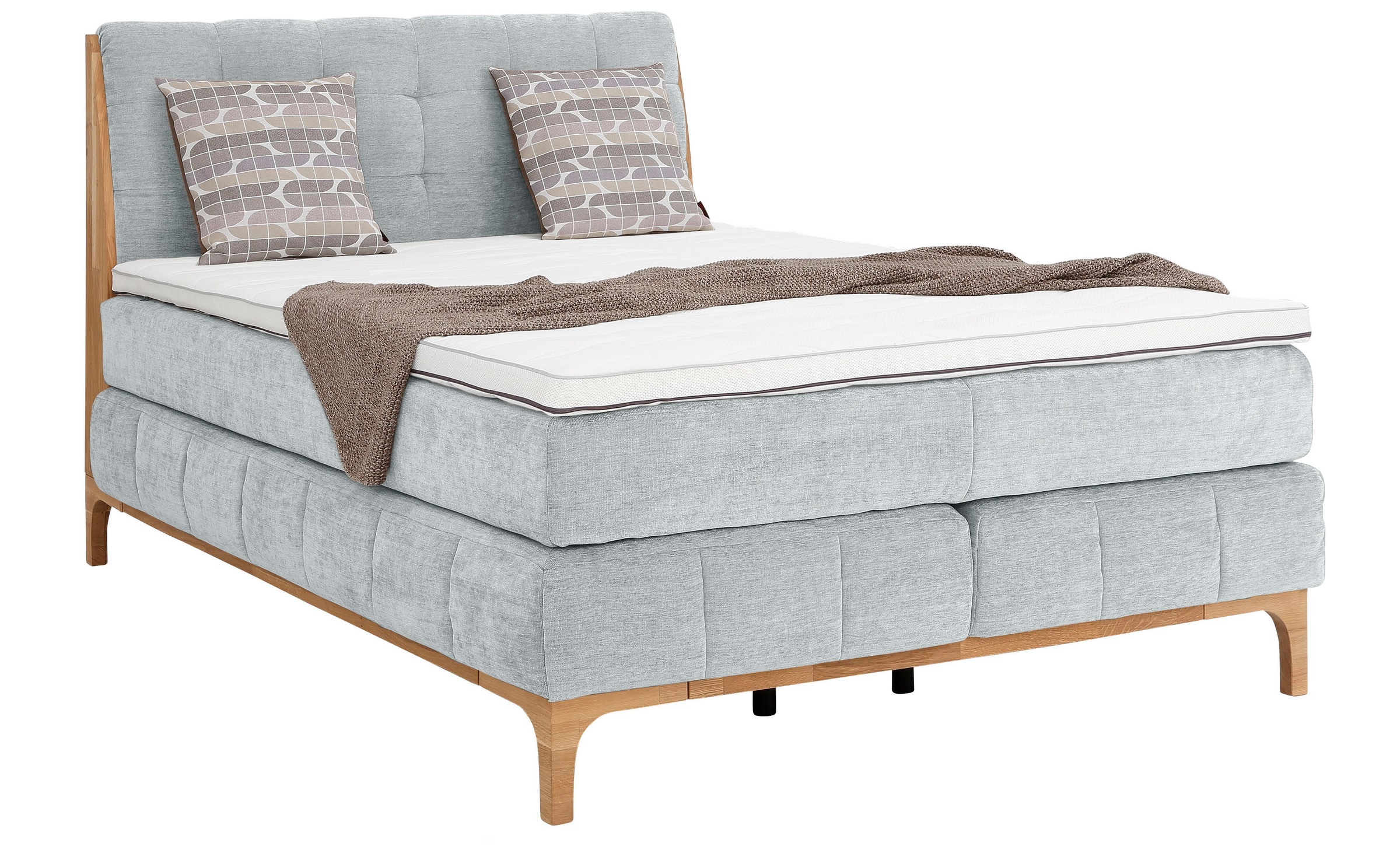 OTTO products Boxspringbett »Jelle«, (5 St.), zertifizierte, recycelte Bezugsstoffe, verschiedene Ausführungen