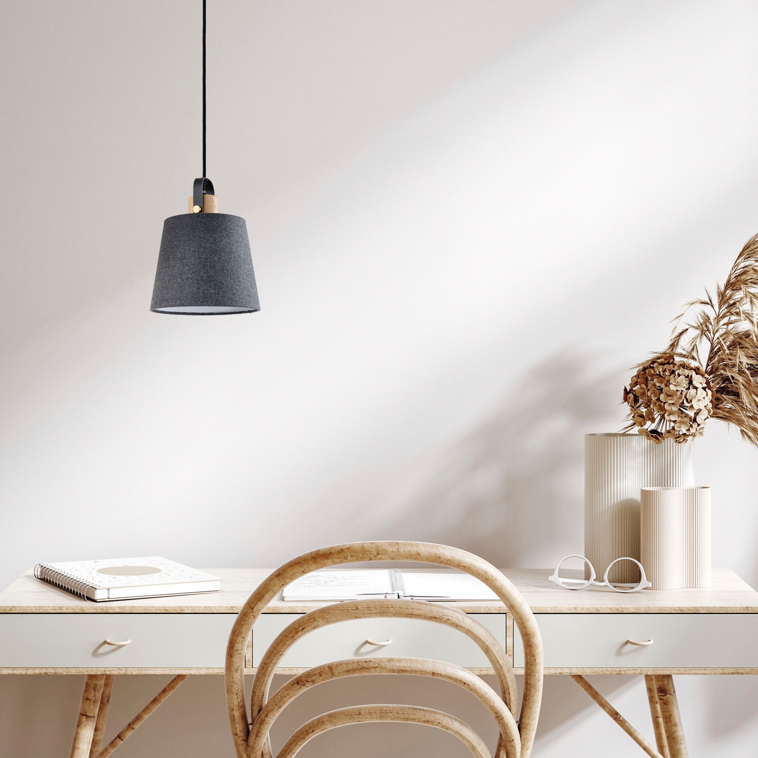 Paco Home Pendelleuchte Wohnzimmer kaufen Esszimmer Design online Kabel E27 »MARTA«, Stoffschirm 1,5m Industrial