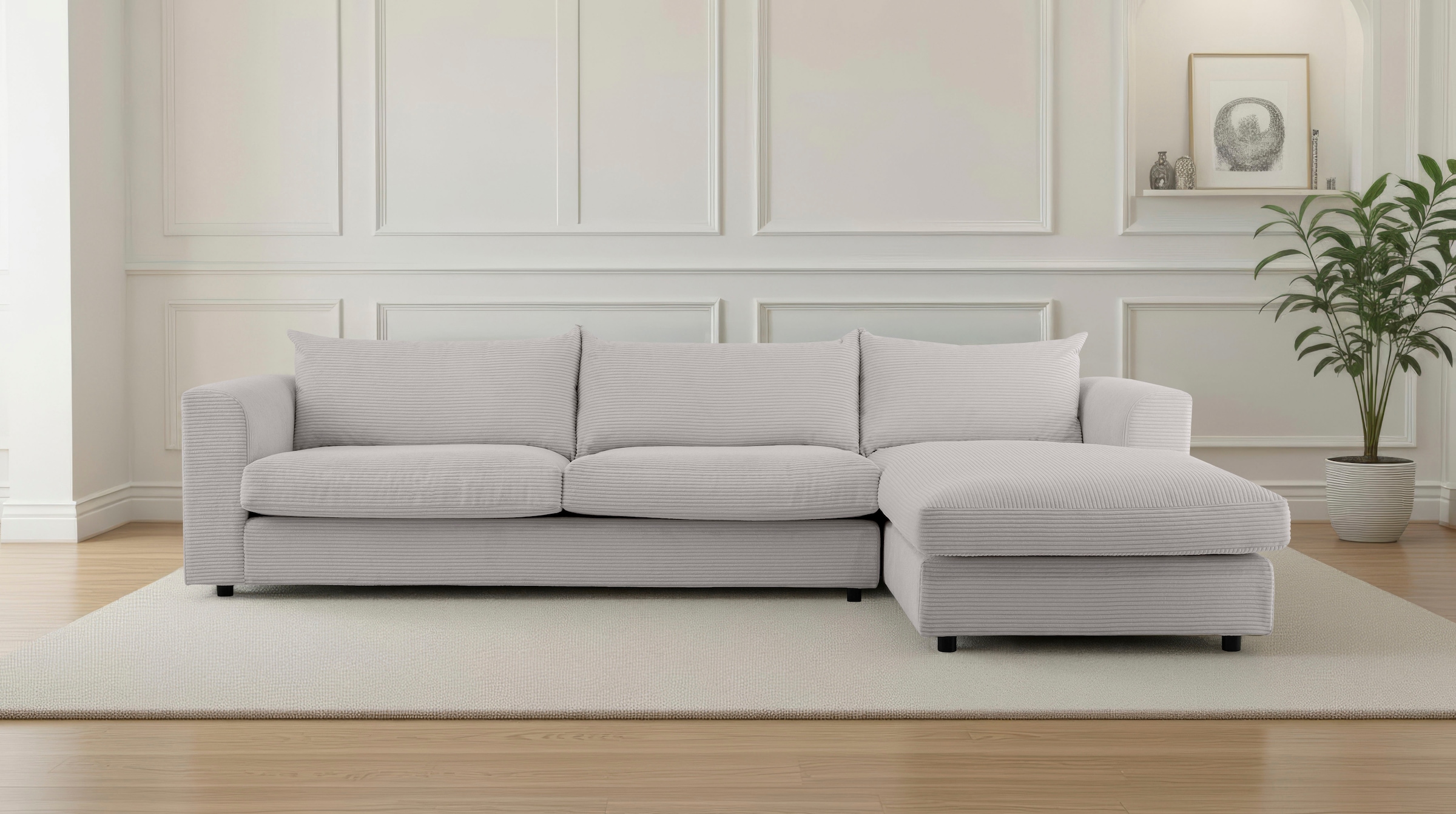 LeGer Home by Lena Gercke Ecksofa »Avelina« Breite 297 cm, in Cord- und Che günstig online kaufen