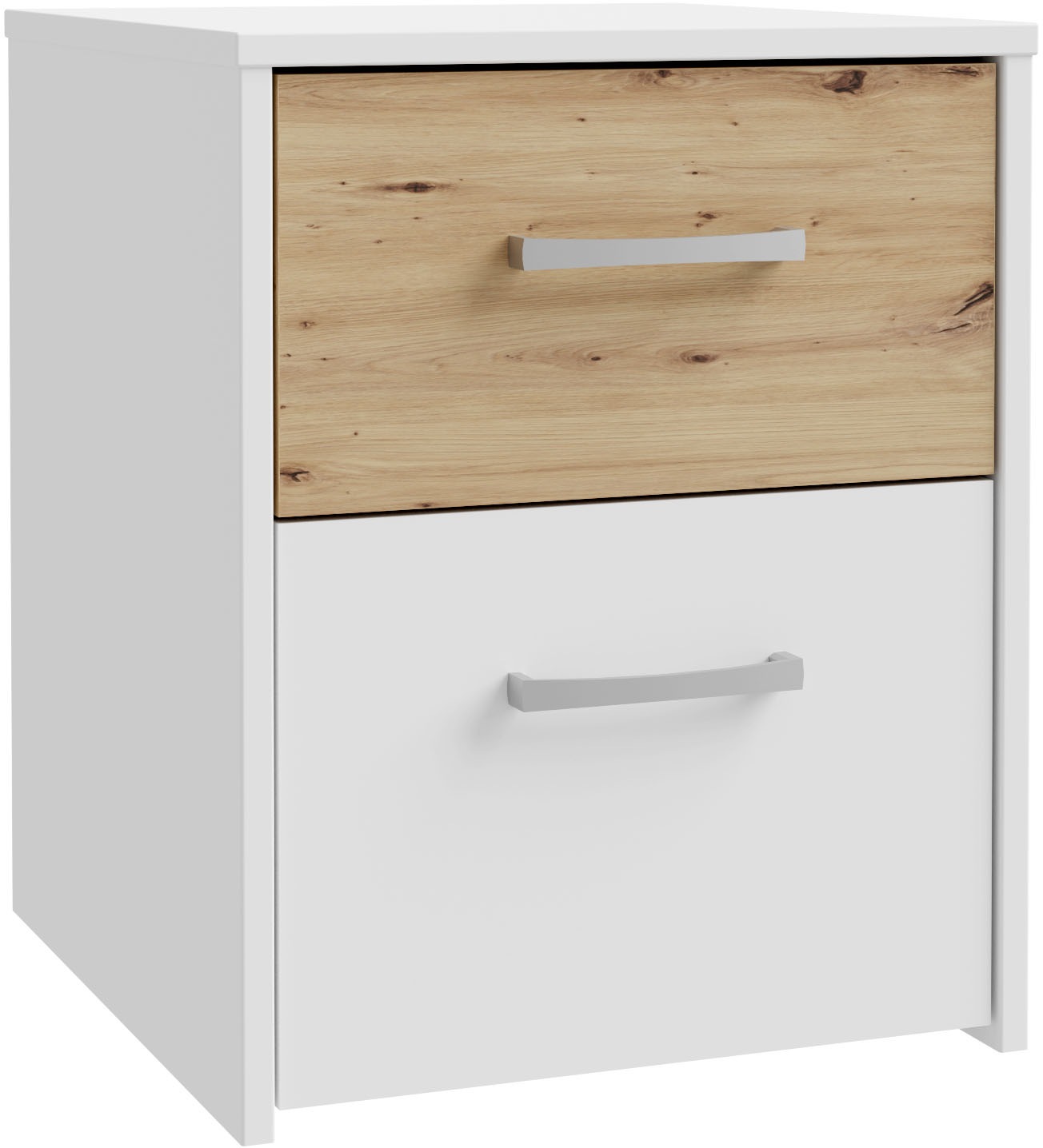 FORTE Nachtkommode »Culgoa« Nachtkomme, 2farbig, Stauraum, 2 Schubkästen