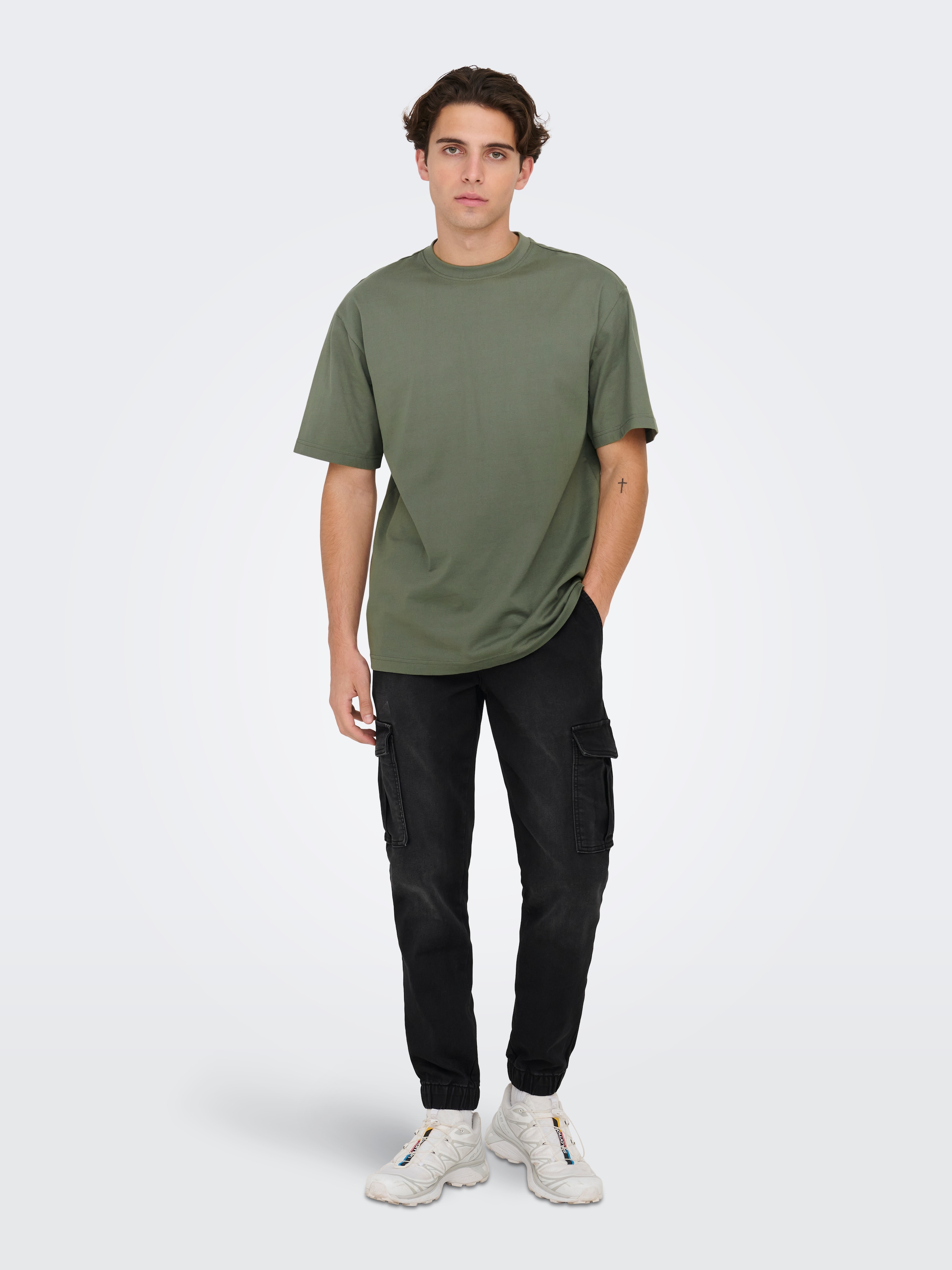 ONLY & SONS Rundhalsshirt »ONSFRED RLX SS TEE« Baumwolle, relaxed fit