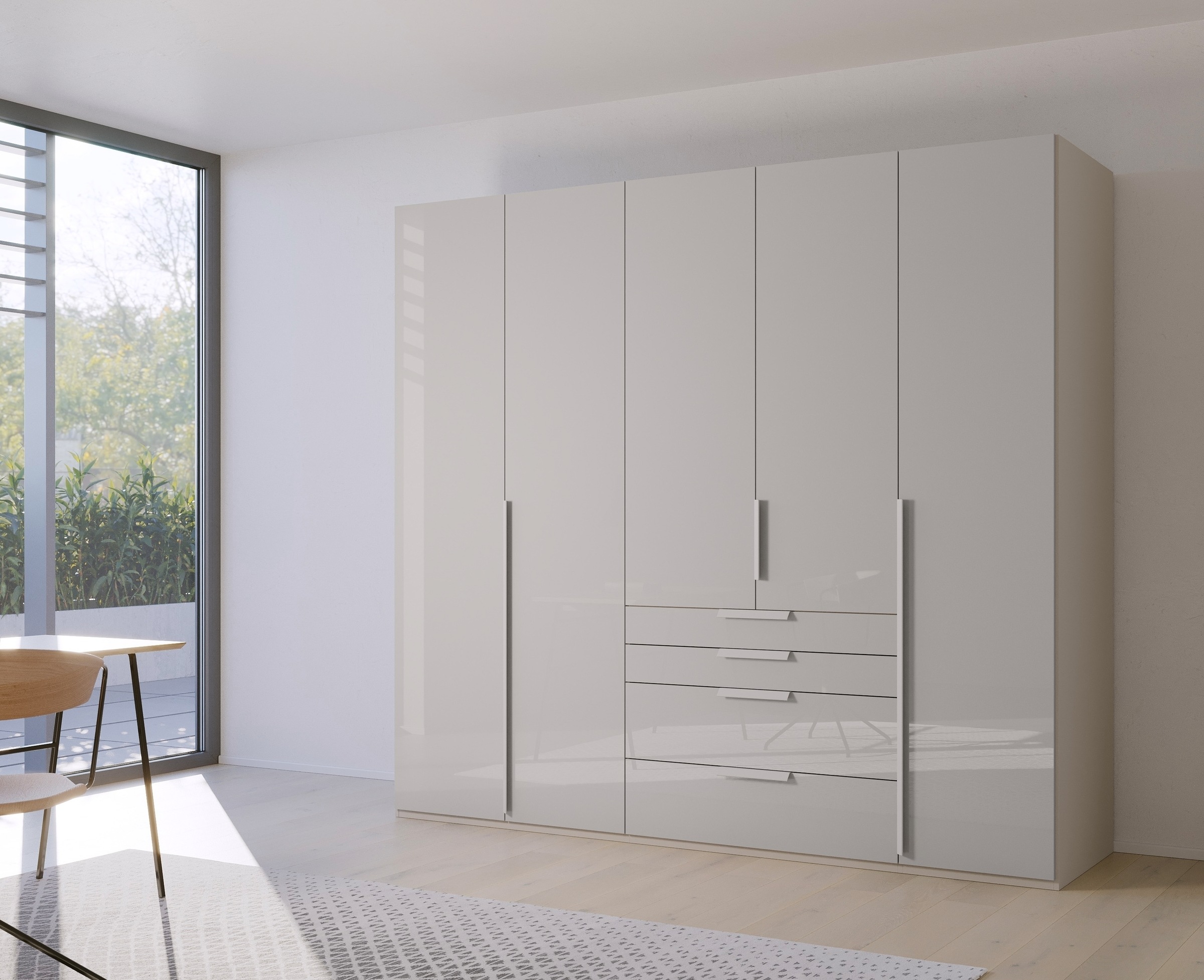 rauch Drehtürenschrank »Purisma«, mit Glasfront, Schubladen und umfangreichem Zubehör, mit Soft-Close
