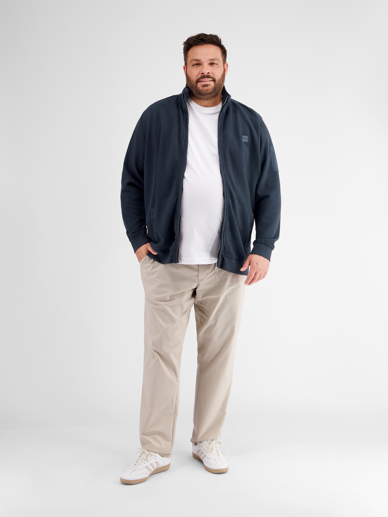 LERROS Sweatjacke »LERROS Sweatjacke mit Stehkragen«