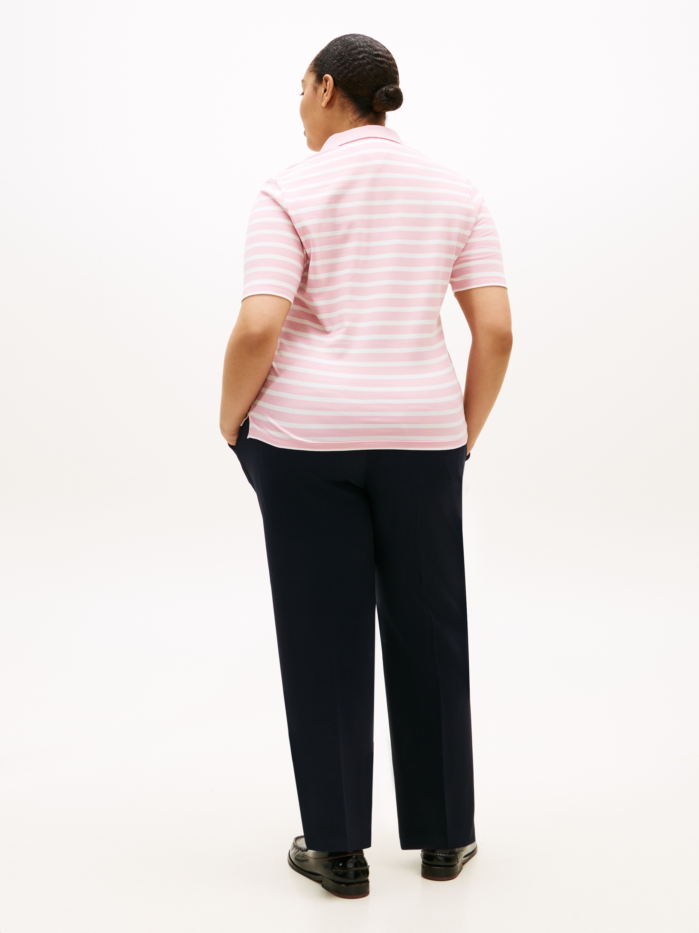 Tommy Hilfiger Curve Poloshirt »CRV 1985 REG PIQUE POLO SS« in großen Größen, Piqué-Qualität