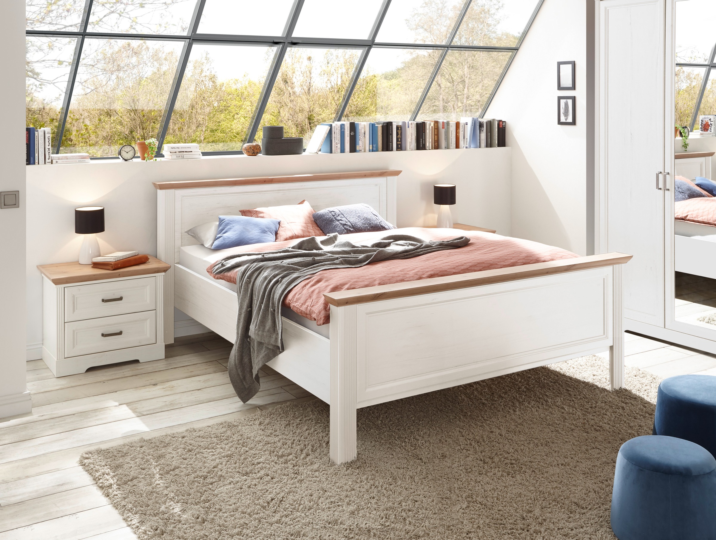 Schlafkontor Bettgestell Jasmin II, im Landhausstil günstig online kaufen