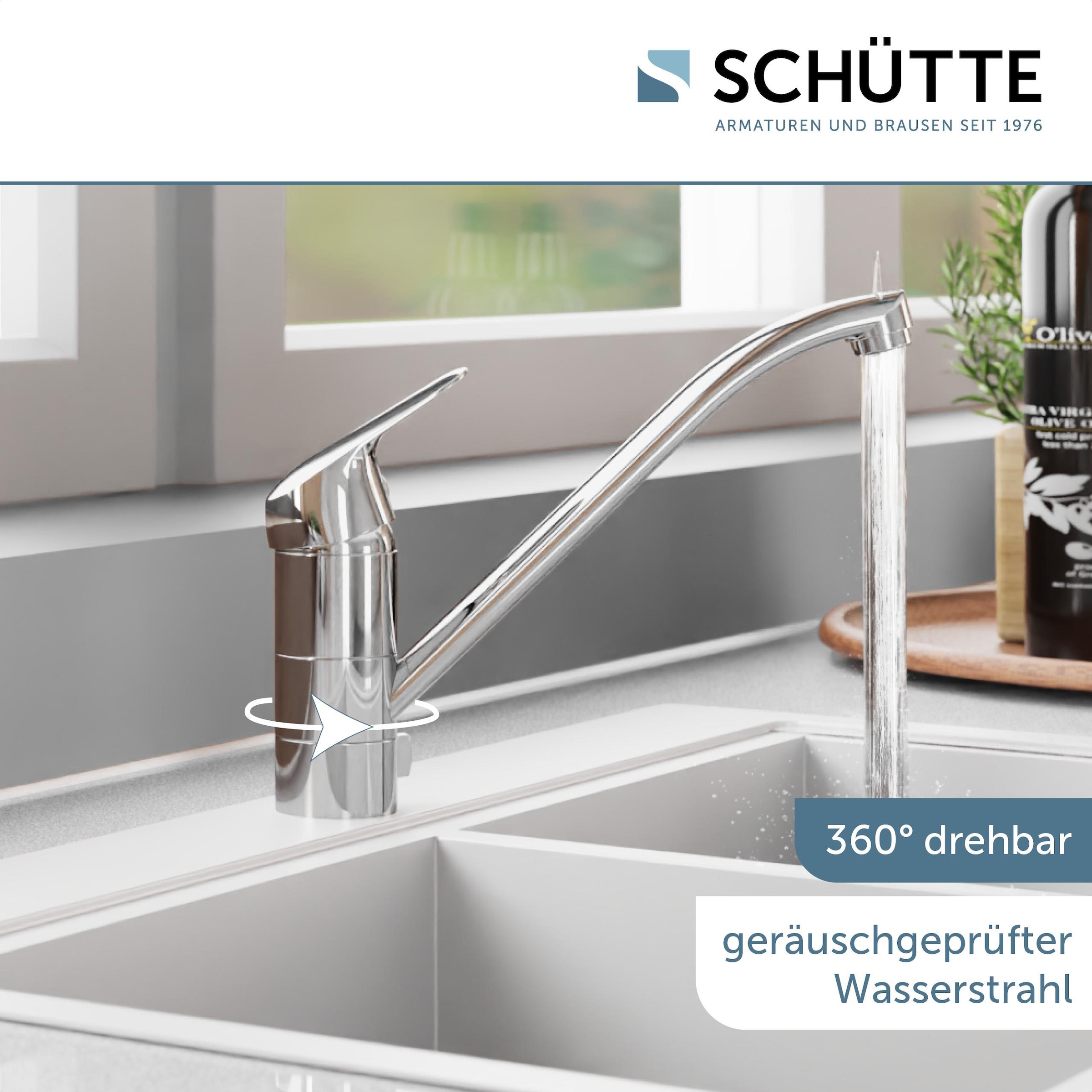 Schütte Spültischarmatur »LUCA«, für Unterfenster-Montage, Wasserhahn Küche in Chrom, Hochdruck