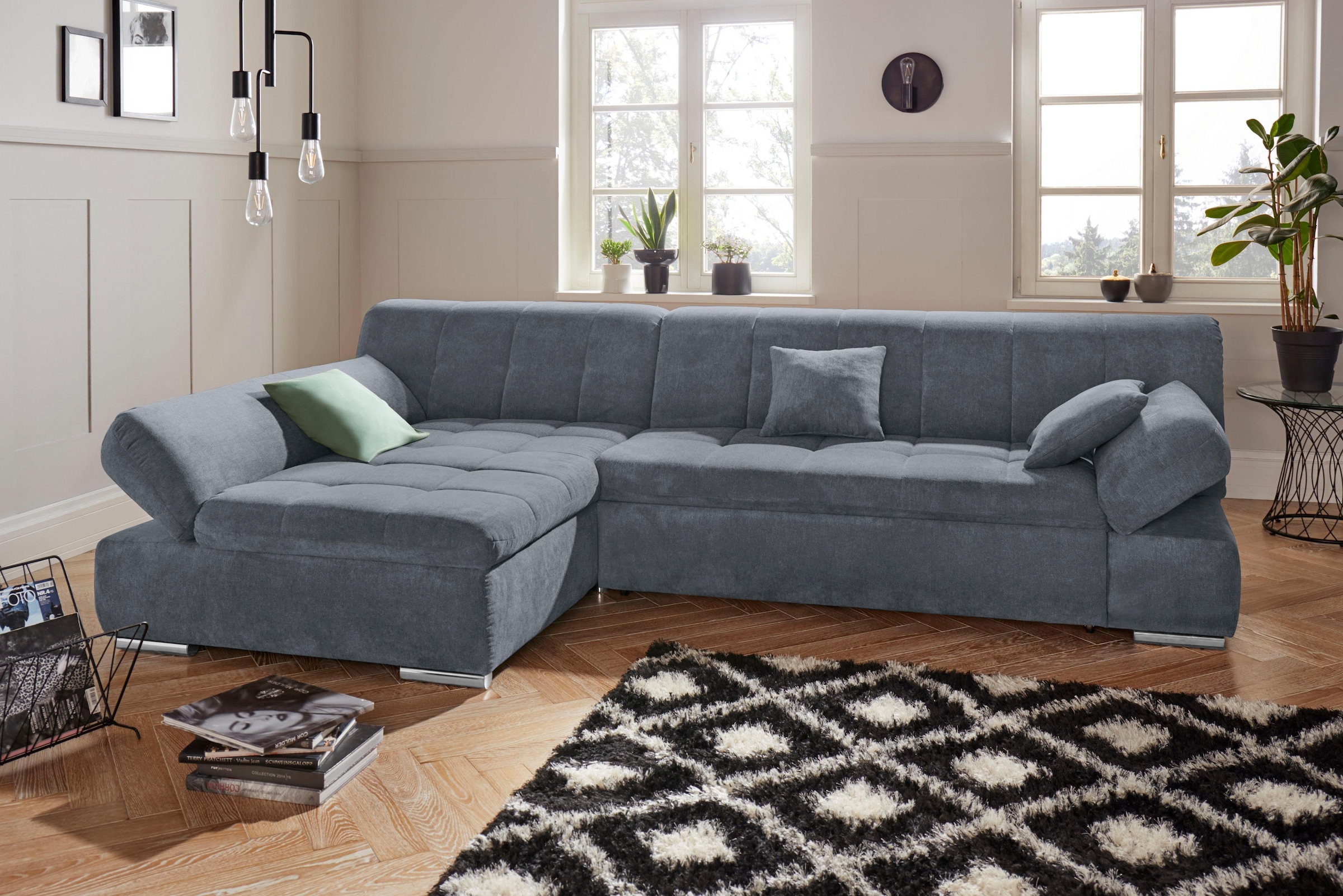 DOMO collection Ecksofa "Mona L-Form", wahlweise mit Bettfunktion günstig online kaufen