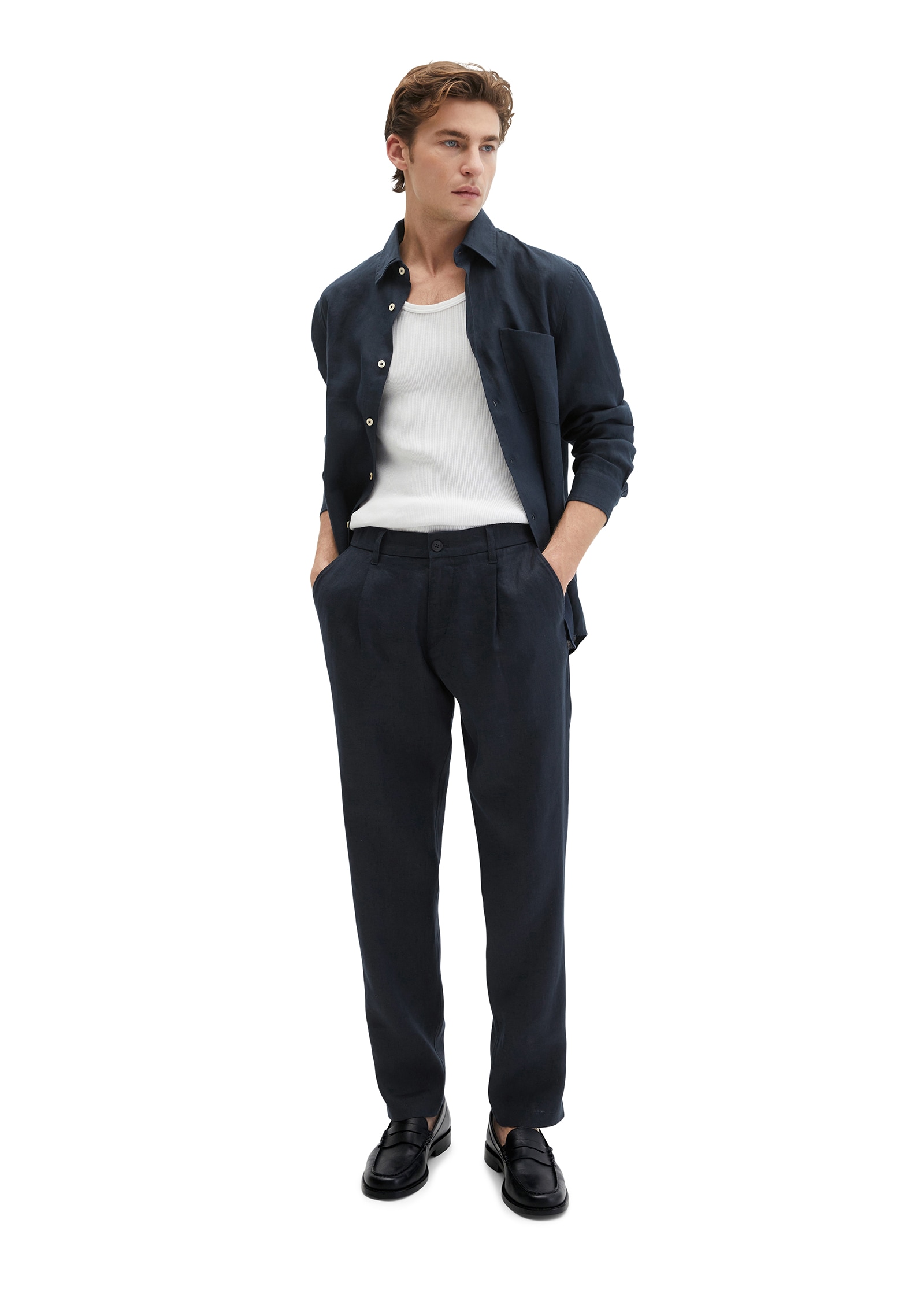 Marc O'Polo Leinenhose »Osby jogger pleats«