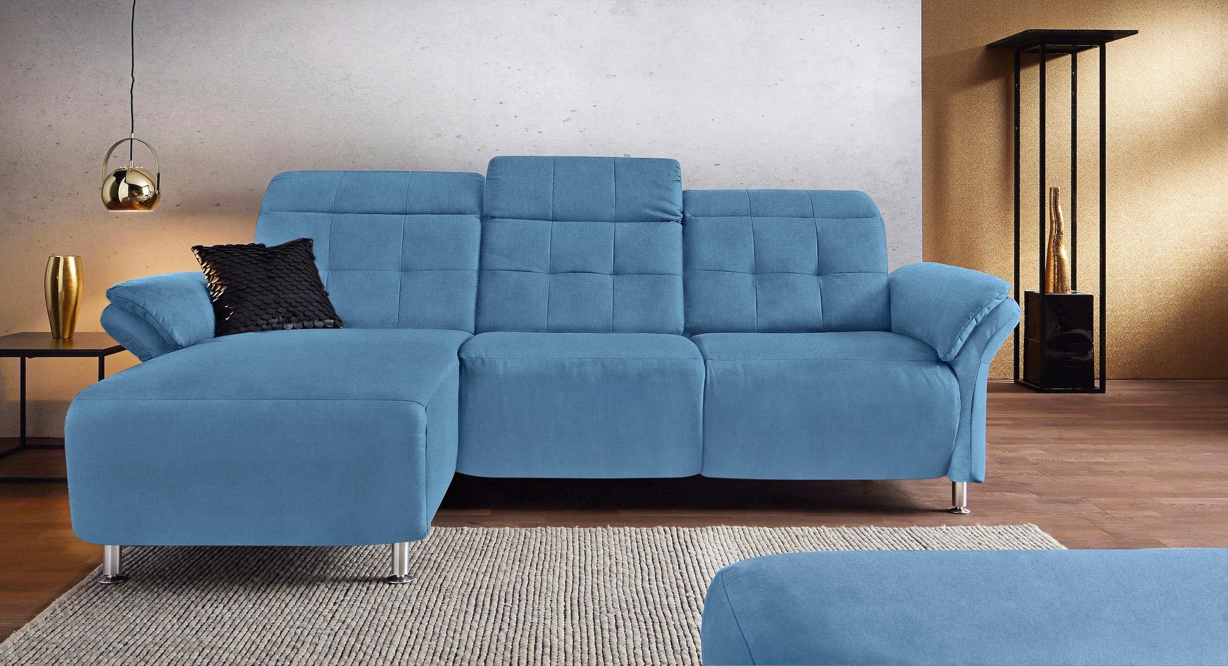 Home affaire Ecksofa »Manhattan L-Form« 2 Sitze mit elektrischer Relaxfunkt günstig online kaufen