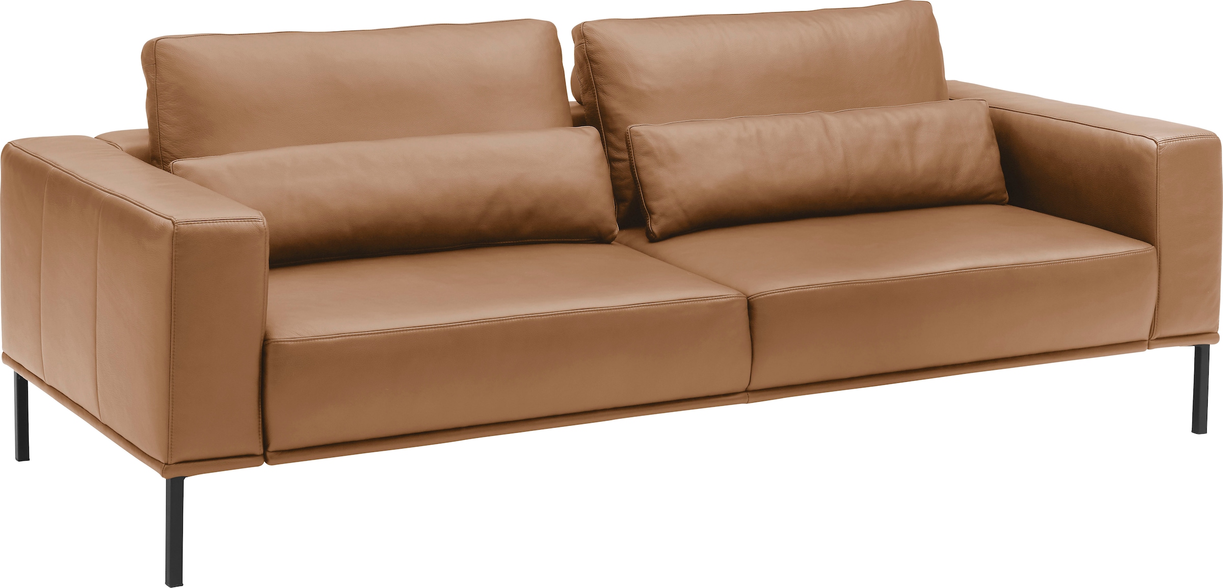 Musterring 3-Sitzer »JustB!PM100« wahlweise mit Nierenkissen und mot. Sitzauszug, Metallfuß in schwarz