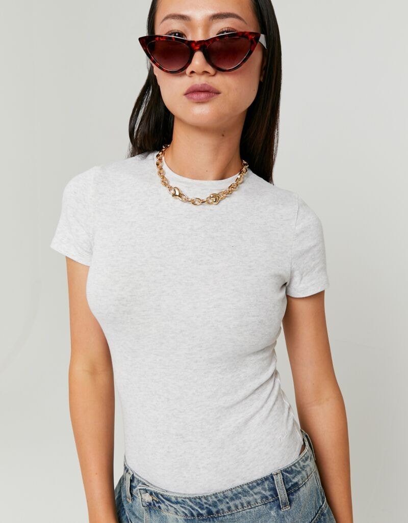 Tally Weijl Kurzarmbody »SBOCOCOSYT« Baumwollmischung, Basic, eng anliegend