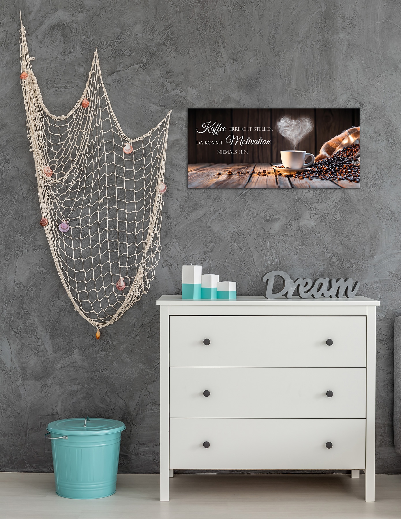 Bönninghoff Leinwandbild »Wandbild KAFFEE UND BOHNEN 33x70 cm – Leinwandbild Keilrahmen Deko« Kaffee | Kaffee Bilder | Motivationsbilder 1 Stk. tlg. auf Keilrahmen gespannt