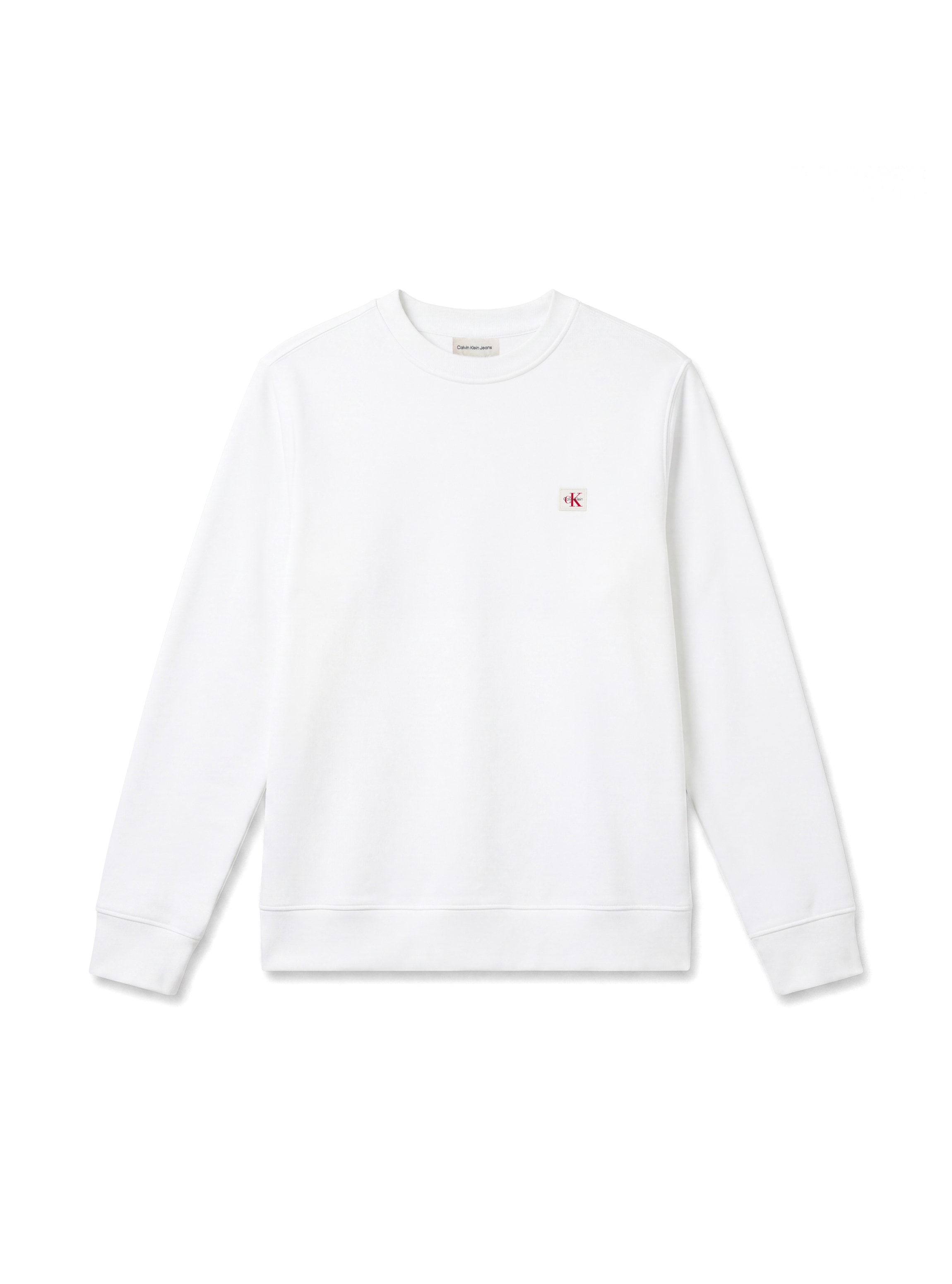 Calvin Klein Jeans Sweatshirt »WOVEN LABEL SWEATSHIRT«, Regular fit mit Rundhalsausschnitt
