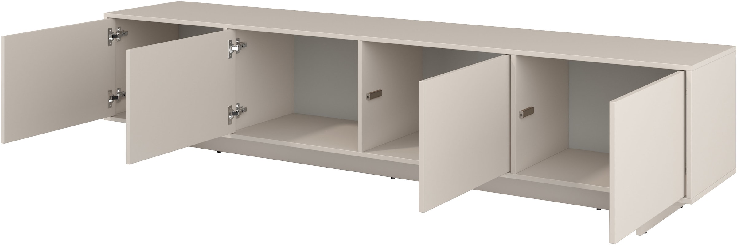 OTTO home Lowboard »Tatami, Modernes griffloses TV-Board, Breit 220,50cm, TV-Schrank« TV-Schrank, TV-Board mit viel Stauraum, push-to-open-Funktion