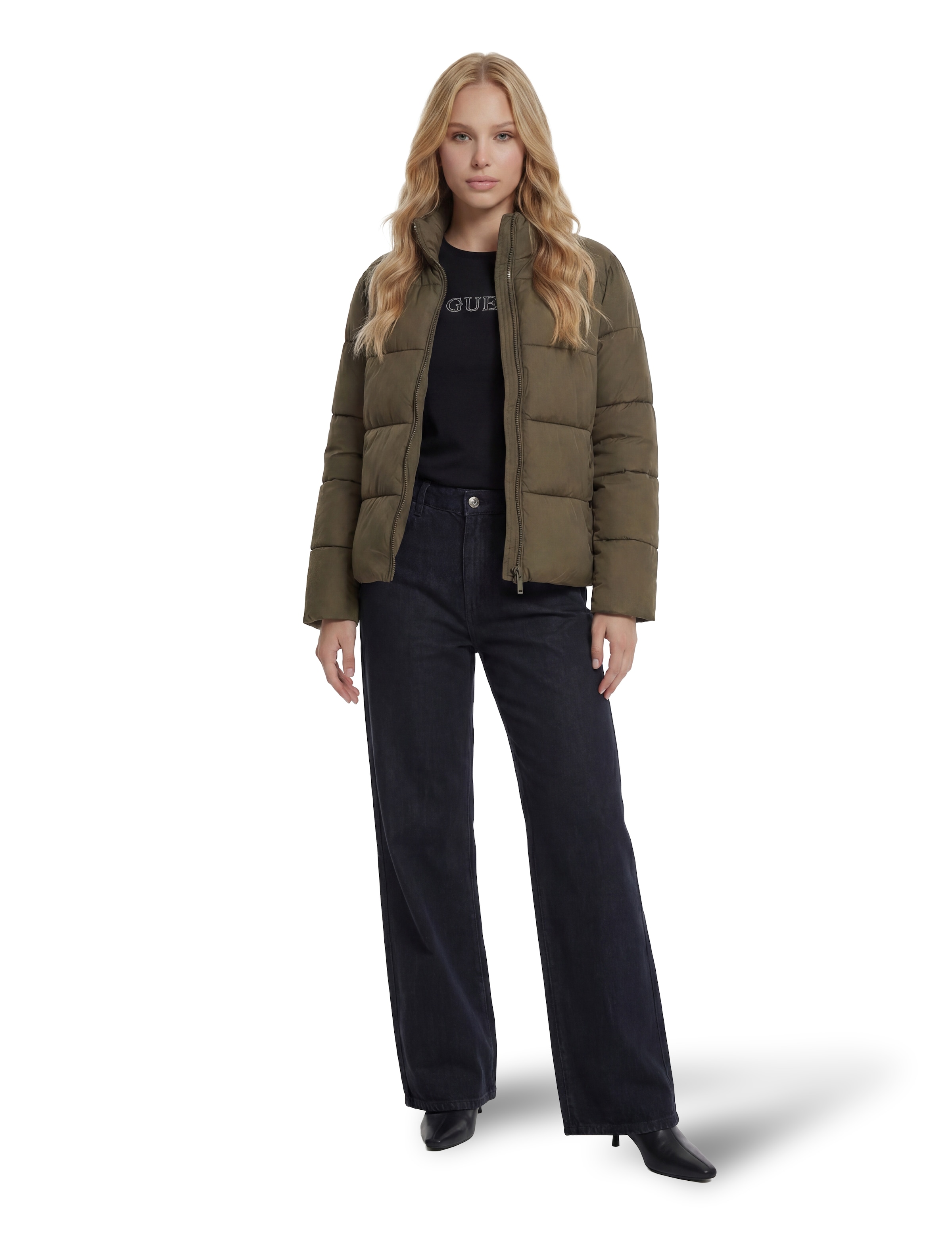 Guess Langarmshirt »COLETTE LS RIB TOP« aus Rippstrick, Viskosemix
