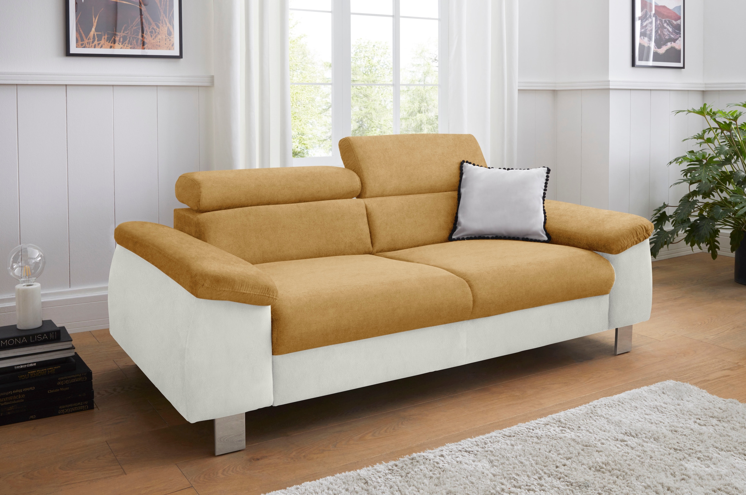 COTTA 3-Sitzer »Komaris, B: 193 cm« mit Kopfteilverstellung günstig online kaufen