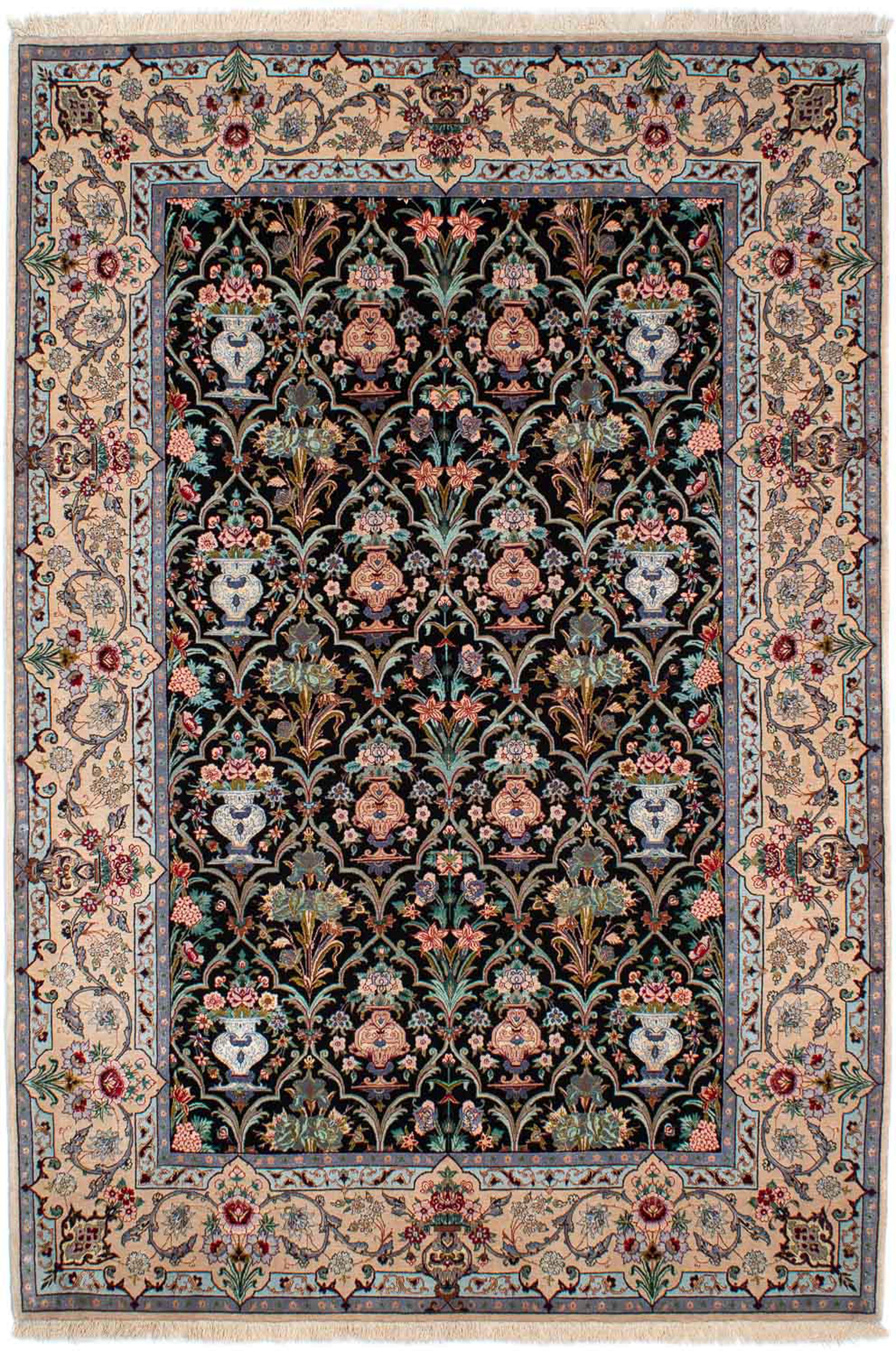 2. Bild von morgenland Orientteppich »Perser - Isfahan - Premium - 233 x 156 cm - dunkelblau«, rechteckig, Wohnzimmer, Handgeknüpft, Einzelstück mit Zertifikat