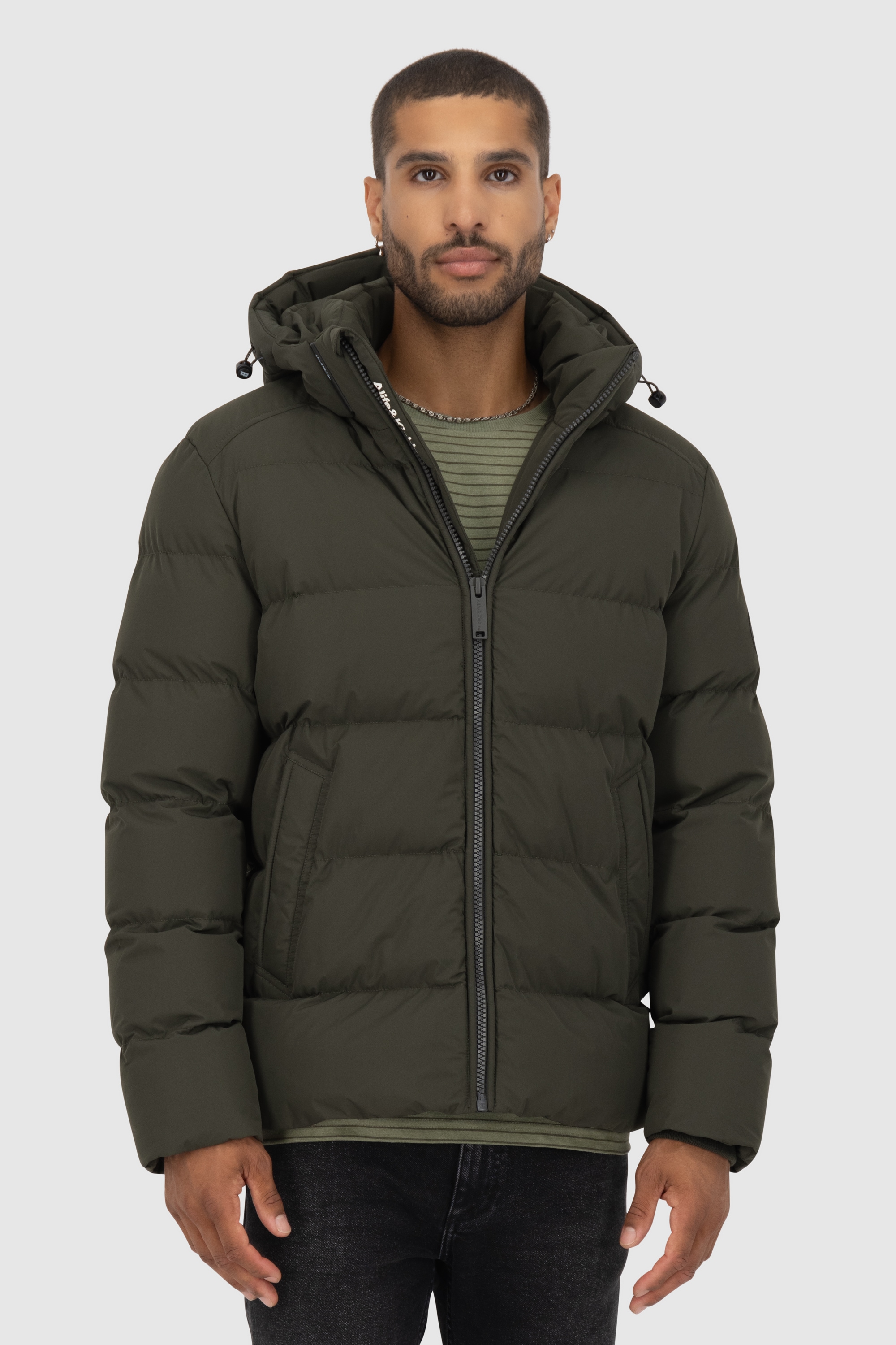 Alife & Kickin Winterjacke »Herren DamianAK A«, gefüttert mit abnehmbarer Kapuze mit verstellbarem Gummibund