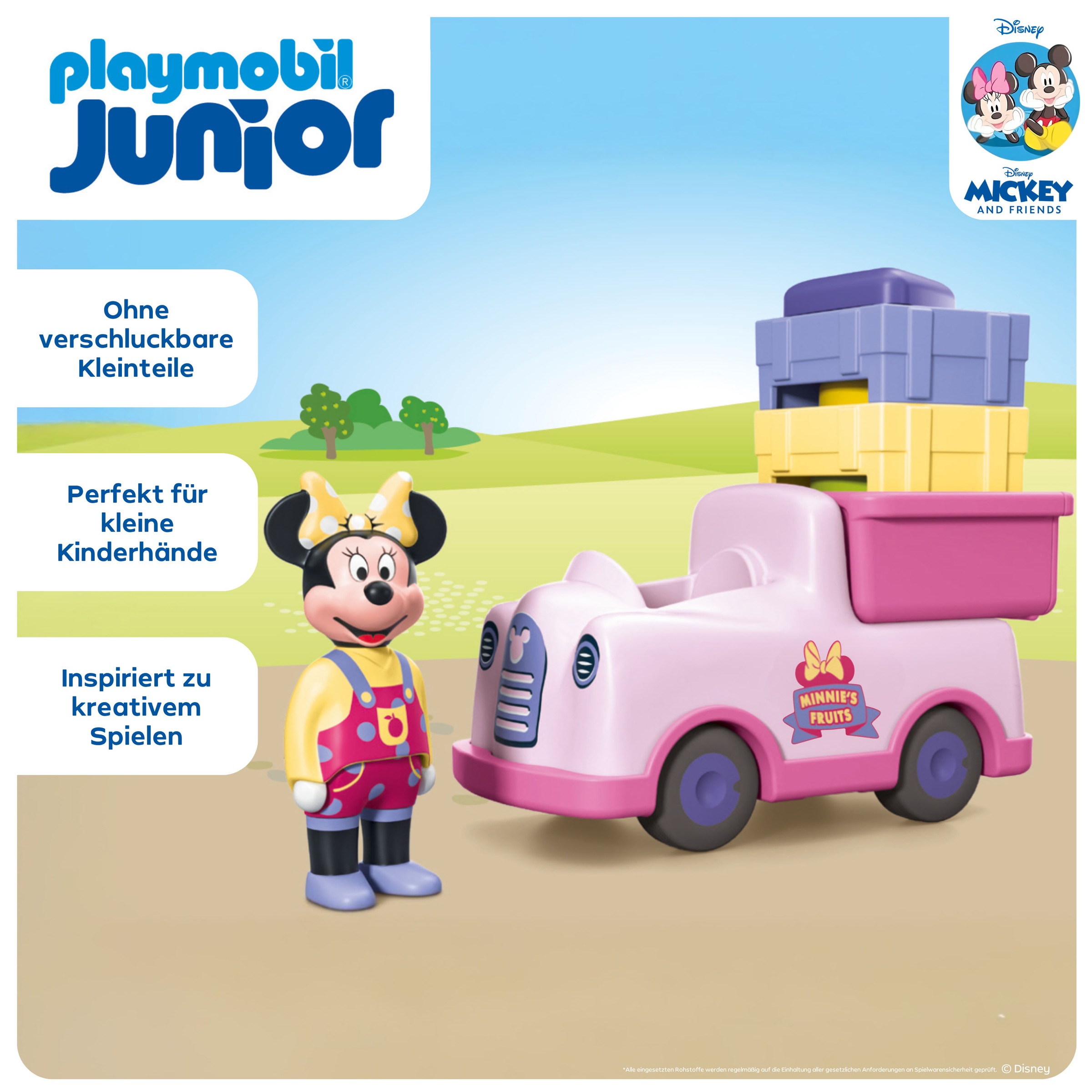 Playmobil® Konstruktions-Spielset »Minnie Maus' Obst-Transporter mit Sortierspaß (71770) JUNIOR & Disney«, (8 St.), Made in Europe