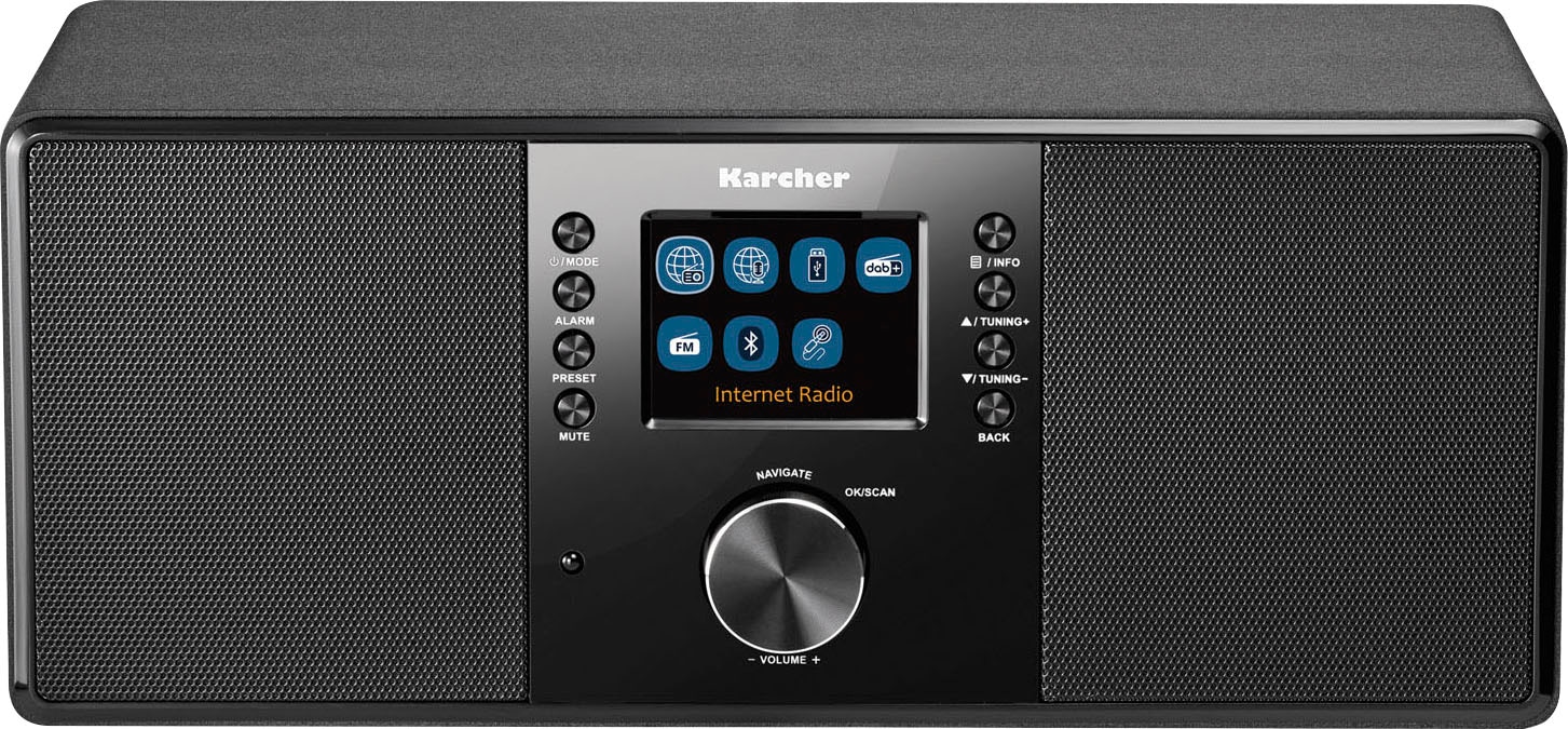 Karcher Internet-Radio »DAB RDS 14 RDS-UKW (DAB+)- Rechnung kaufen (Bluetooth-WLAN Internetradio-FM-Tuner Digitalradio 7000i«, mit auf W) mit