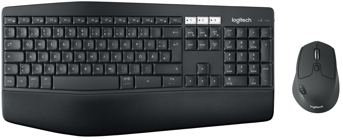 LOGITECH Tastatur- und Maus-Set »Wireless Performance Combo MK850 - UK-Layout« 2 Jahre Garantie Schwarz Kunststoffgehäuse ohne Metallträger