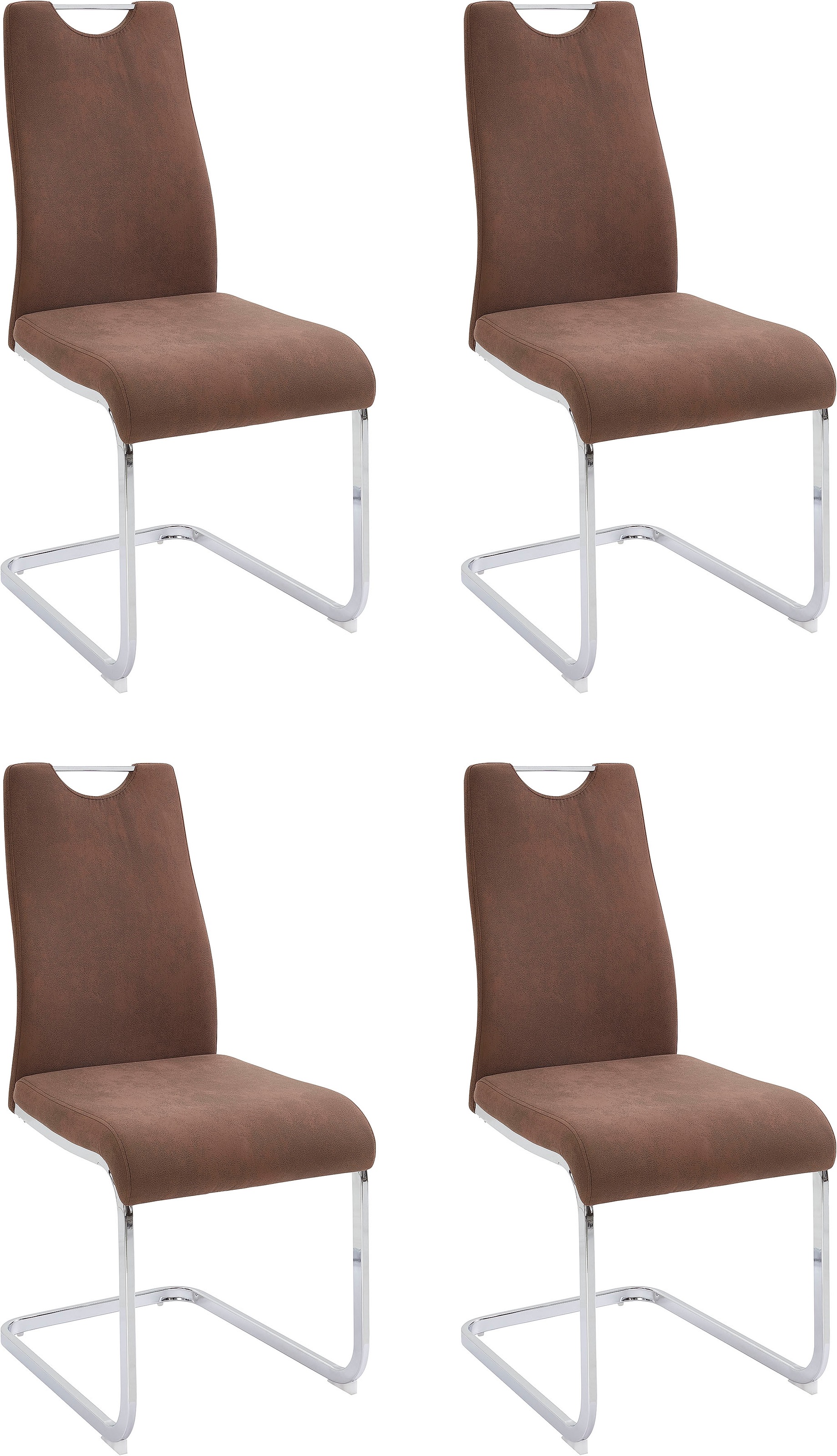 Home affaire Esszimmerstuhl »Milano«, (Set), 4 St., Microfaser VINTAGE, (2 günstig online kaufen