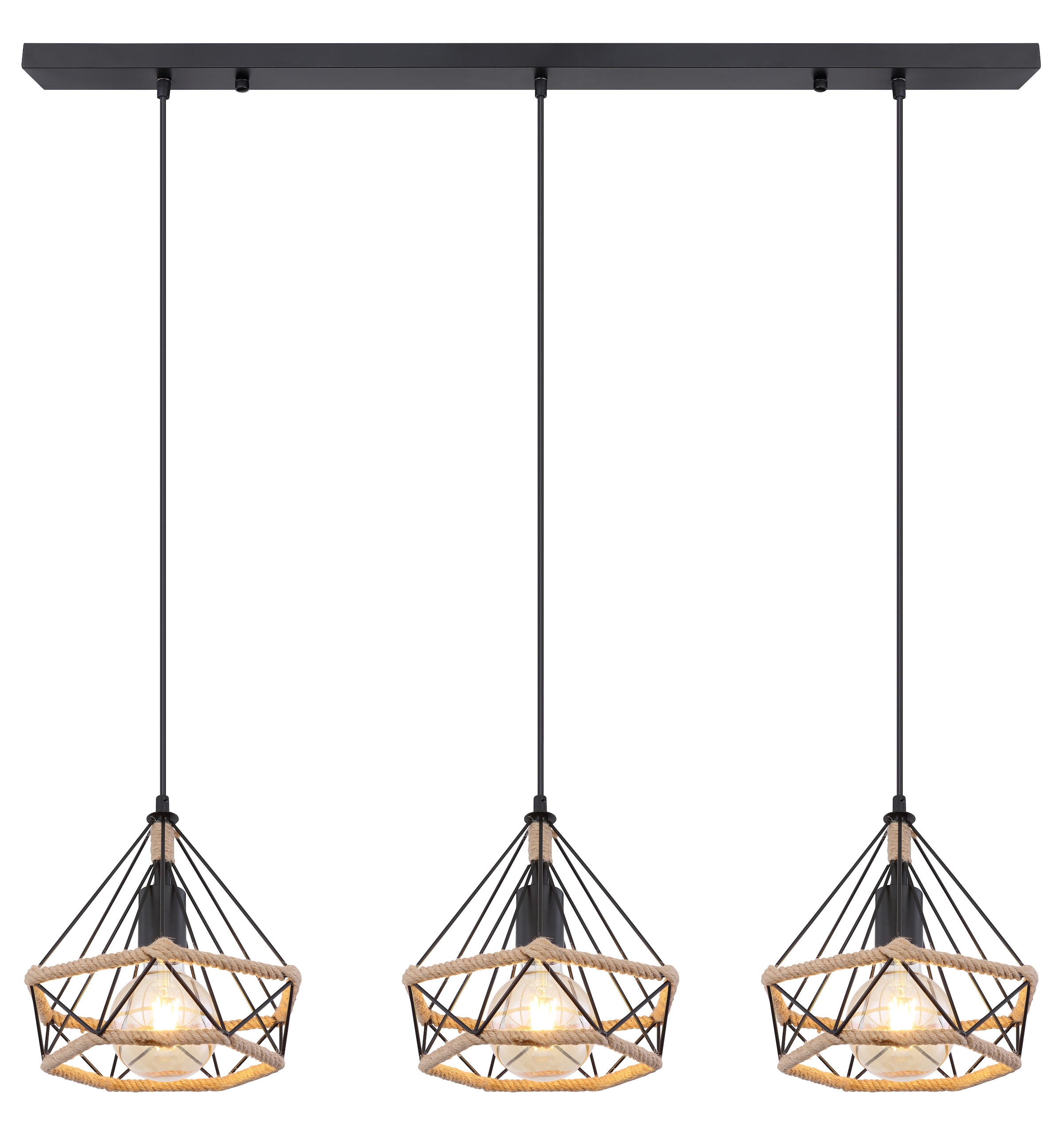 GLOBO LIGHTING Hängeleuchte »ULLEU«, Leuchtmittel E27 | ohne Leuchtmittel, Hängelampe/Pendelleuchte/Esszimmer/Wohnzimmer/Esstisch