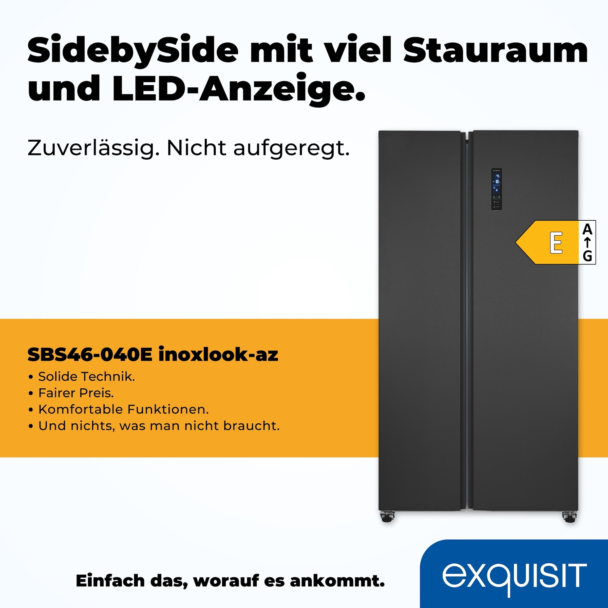 exquisit Side-by-Side »SBS46-040E inoxlook-az«