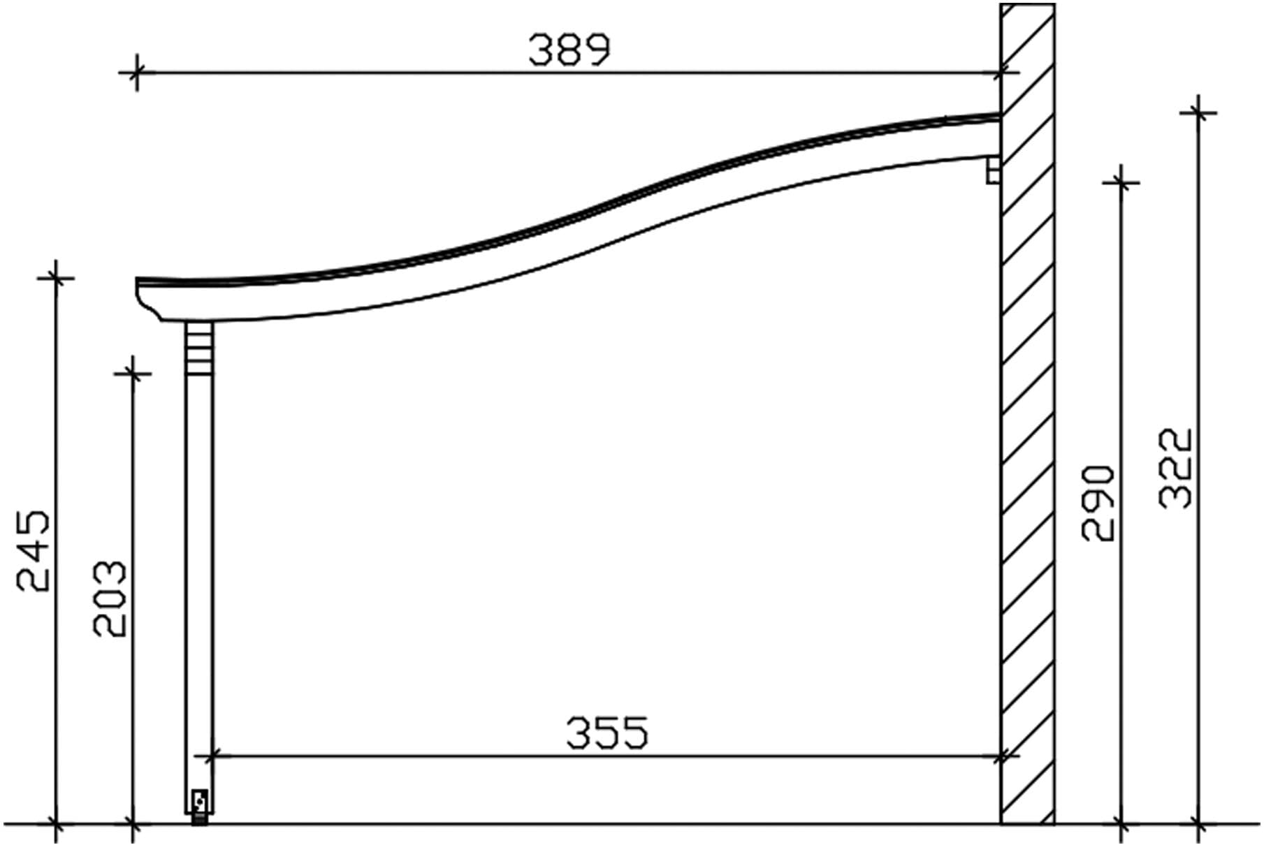Skanholz Terrassendach »Verona« Leimholz