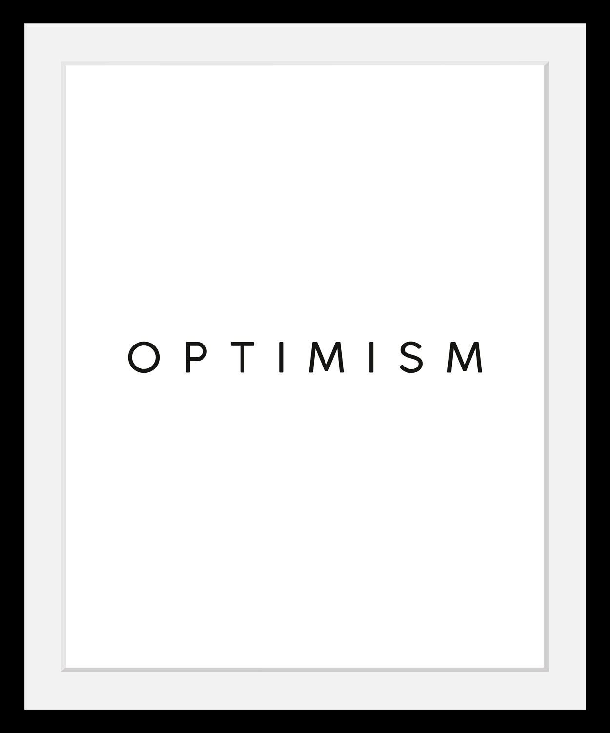 queence Bild »Optimism«, Schwarz-Weiß-Schriftzug-Motivationsbilder-Spa-Spa günstig online kaufen