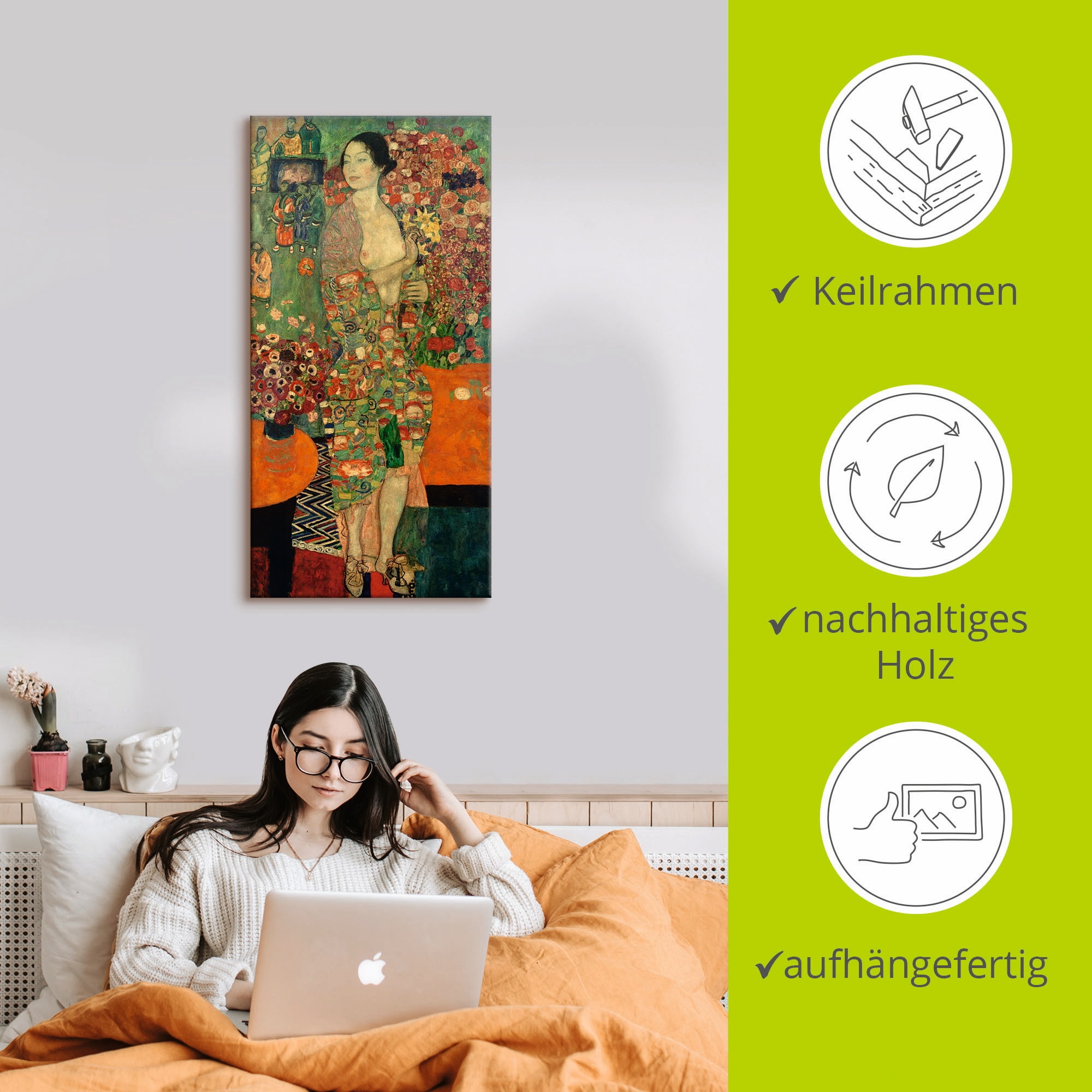 Artland Wandbild »Die Tänzerin«, Frau, (1 St.), als Leinwandbild, Poster, Wandaufkleber in verschied. Größen